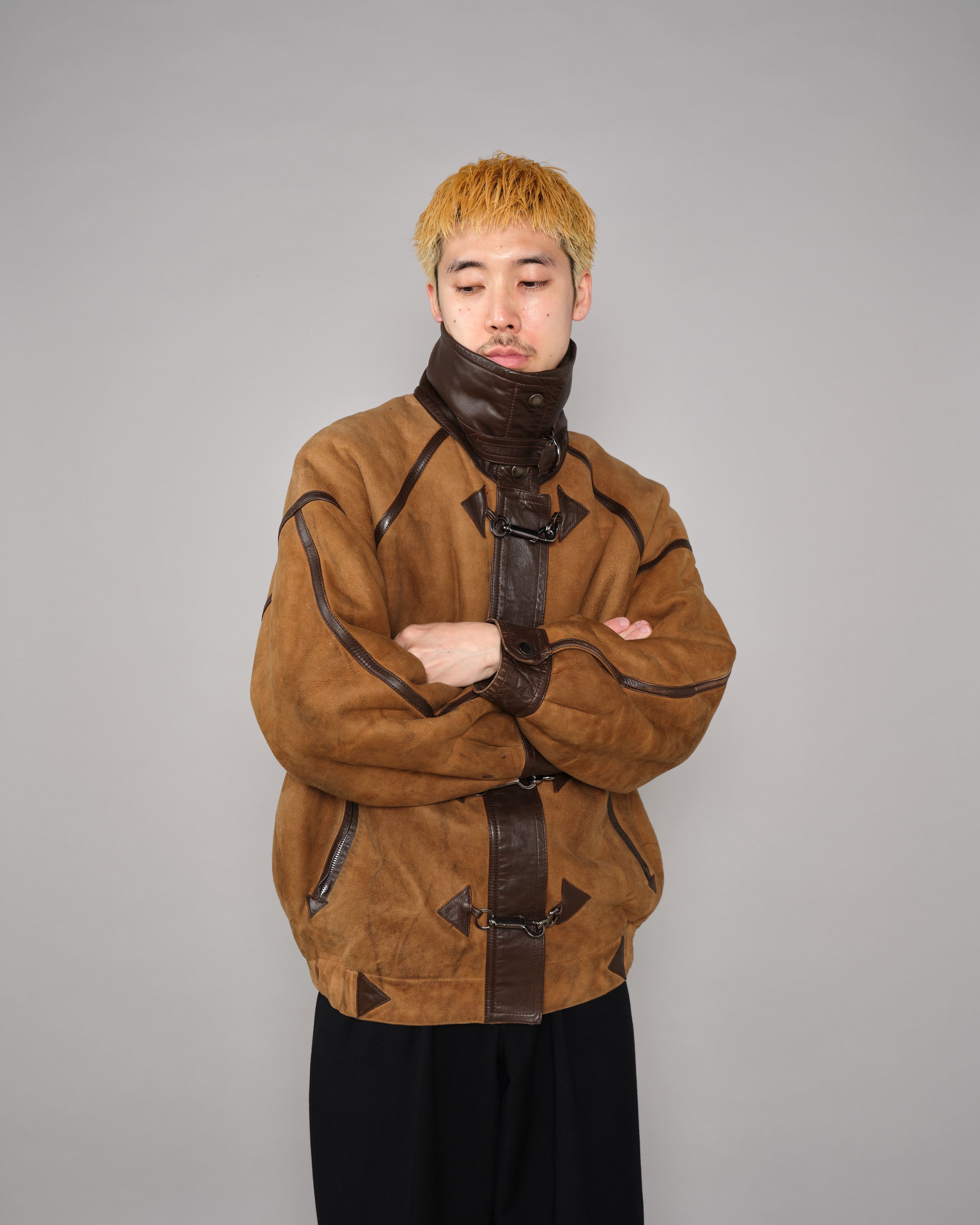 【~90's】Old Yves Saint Laurent Shearling Jacket "Fourrures"