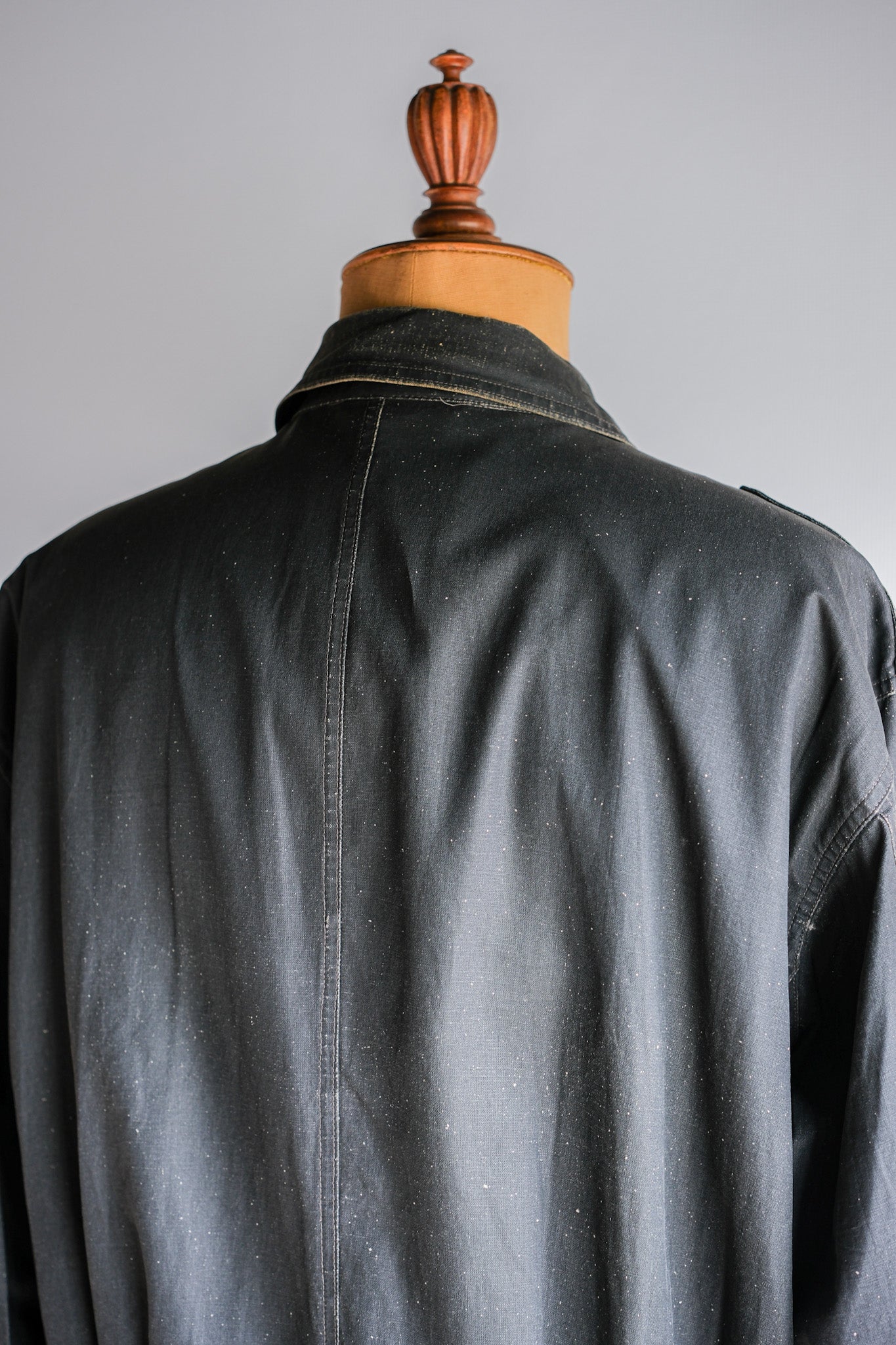 【~80's】Old EMPORIO ARMANI Black Cotton Linen Jacket