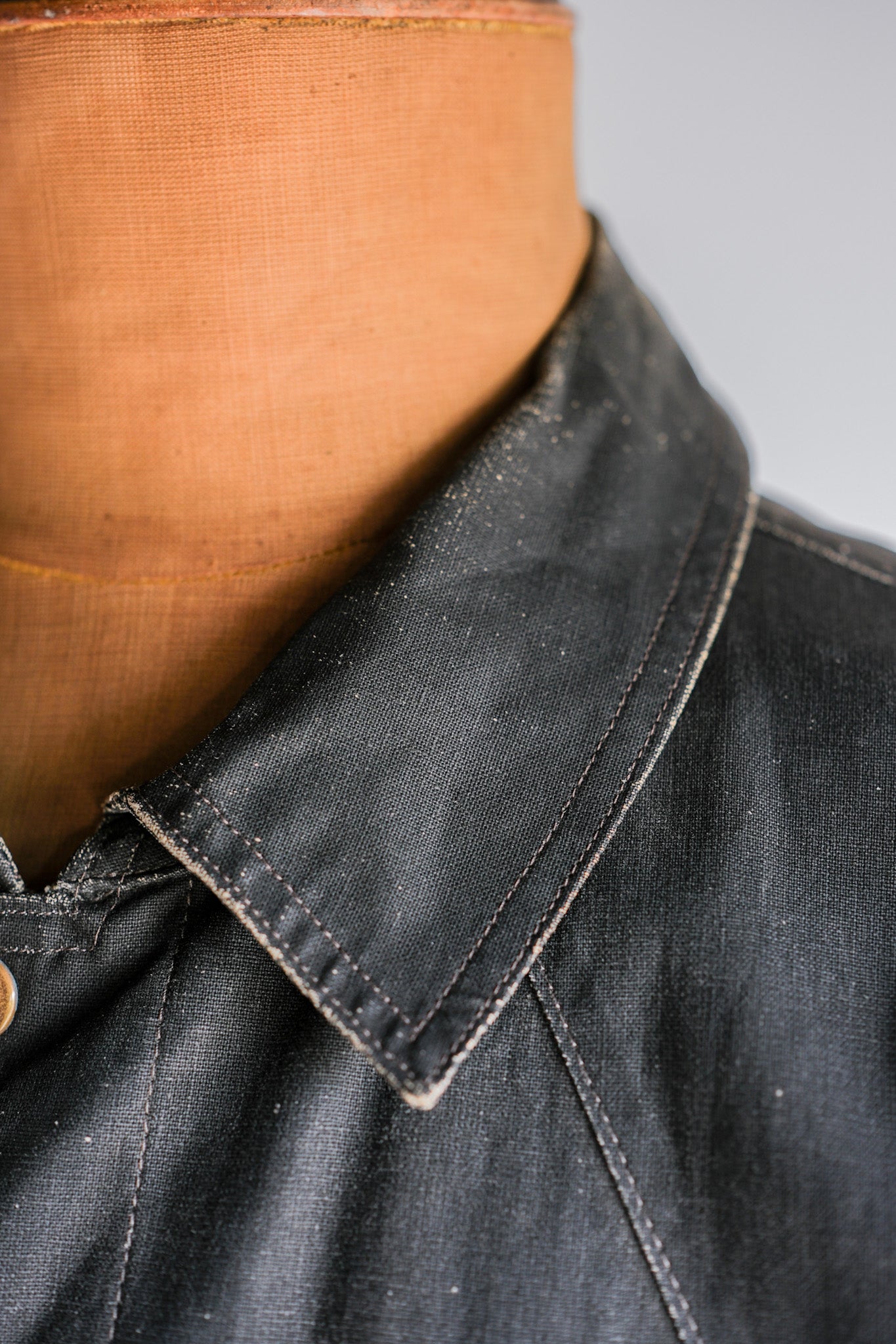 【~80's】Old EMPORIO ARMANI Black Cotton Linen Jacket