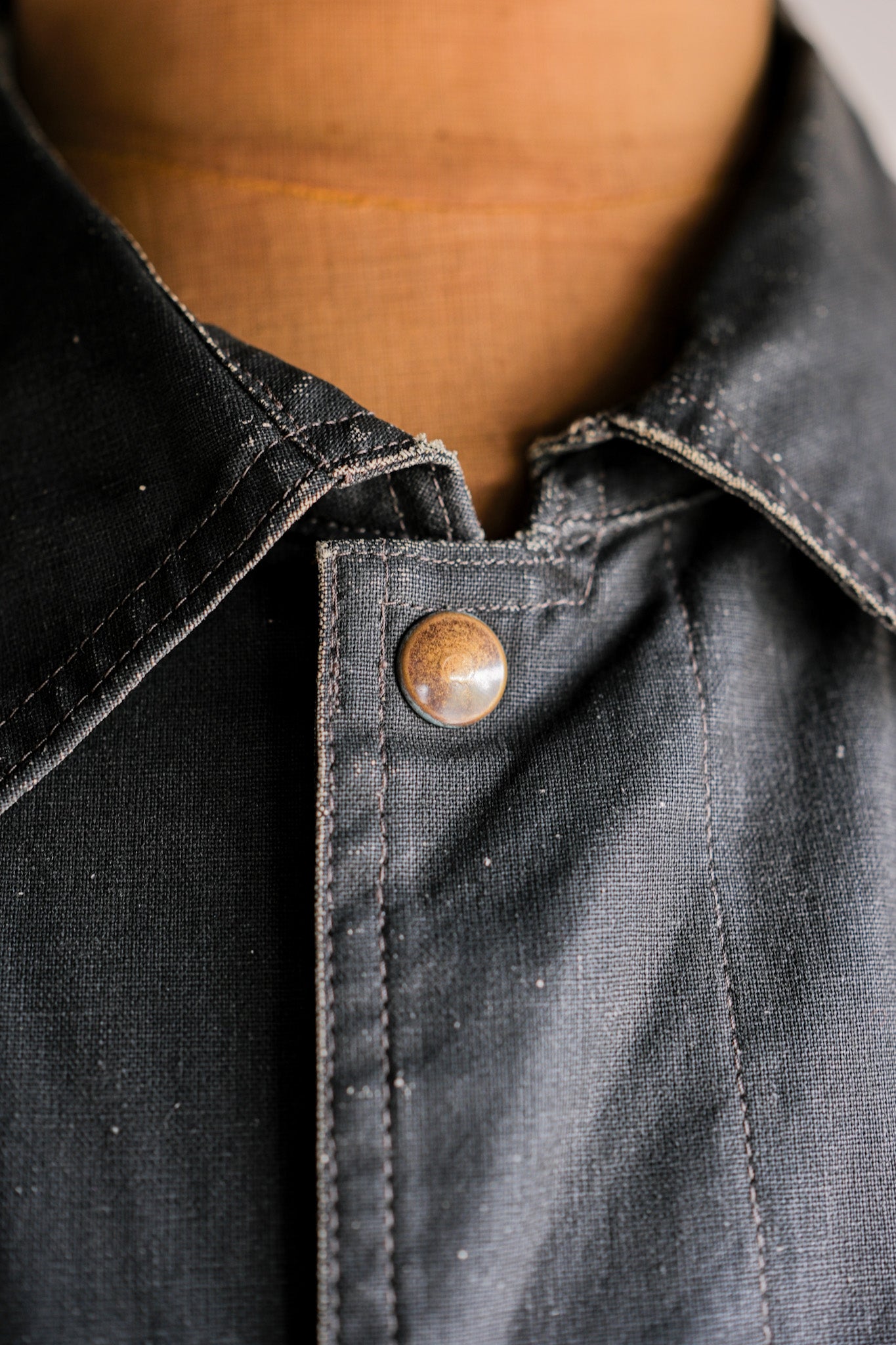 【~80's】Old EMPORIO ARMANI Black Cotton Linen Jacket