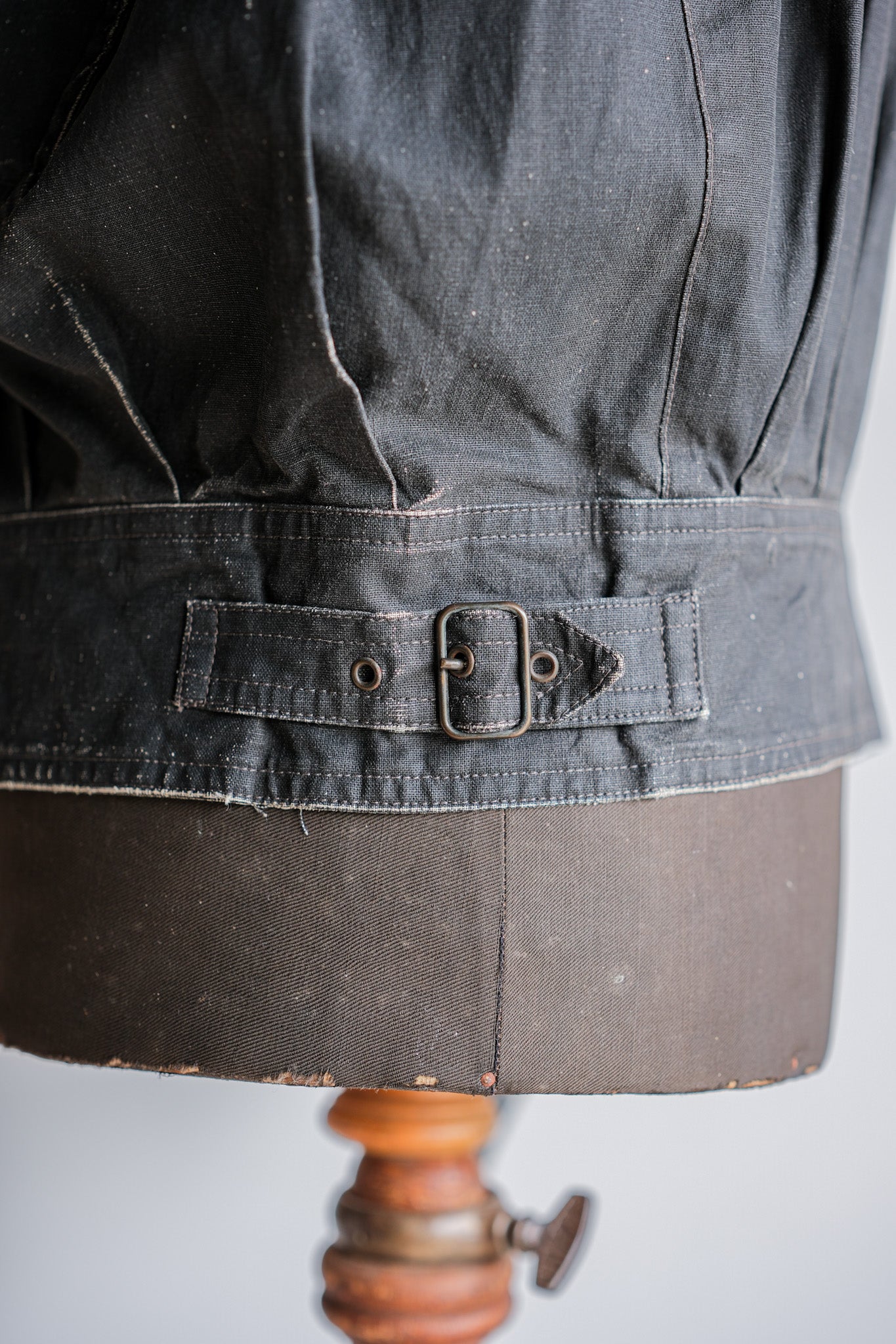 【~80's】Old EMPORIO ARMANI Black Cotton Linen Jacket