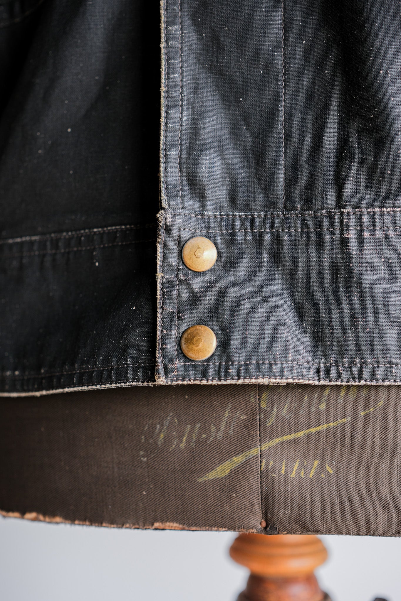 【~80's】Old EMPORIO ARMANI Black Cotton Linen Jacket