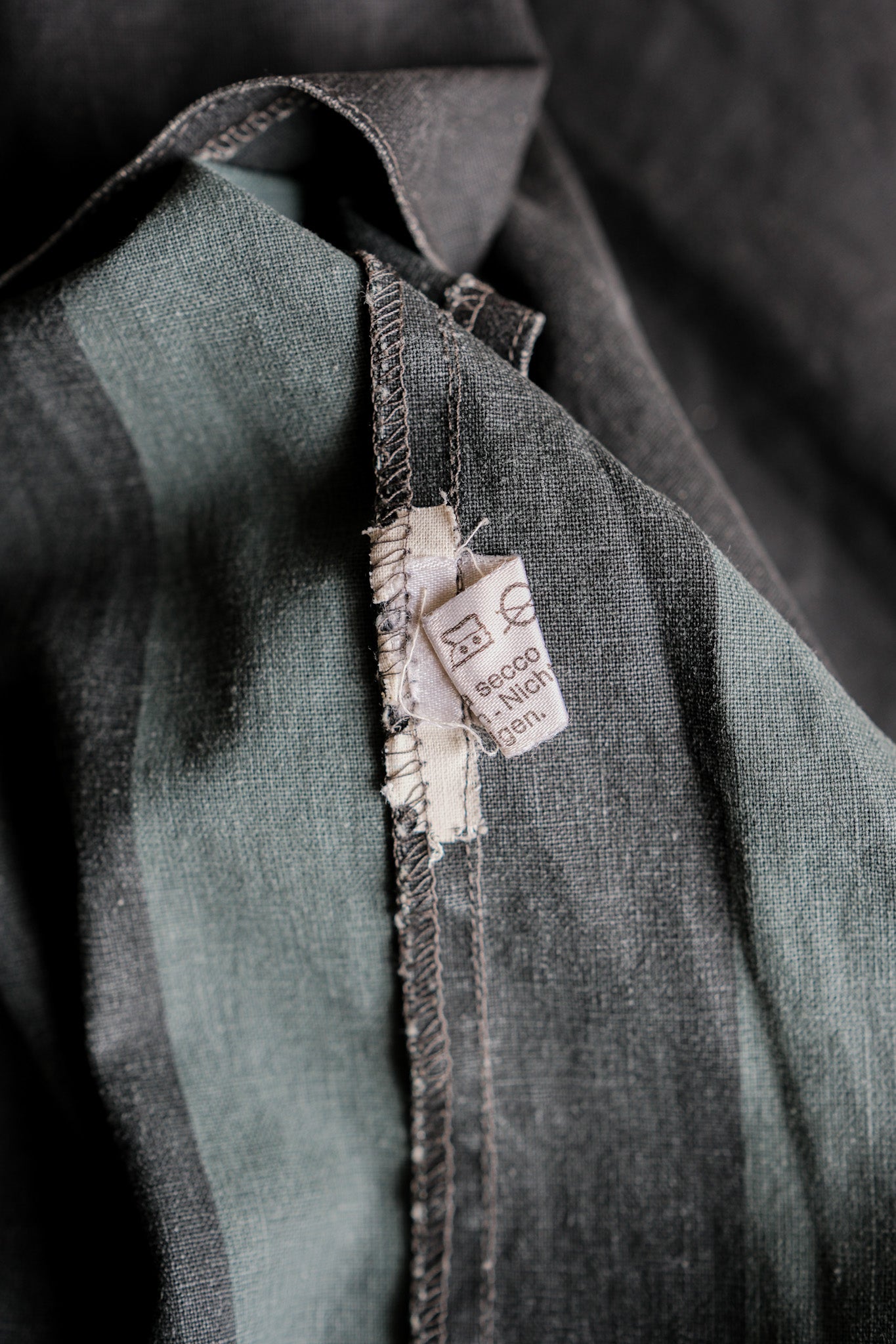 【~80's】Old EMPORIO ARMANI Black Cotton Linen Jacket