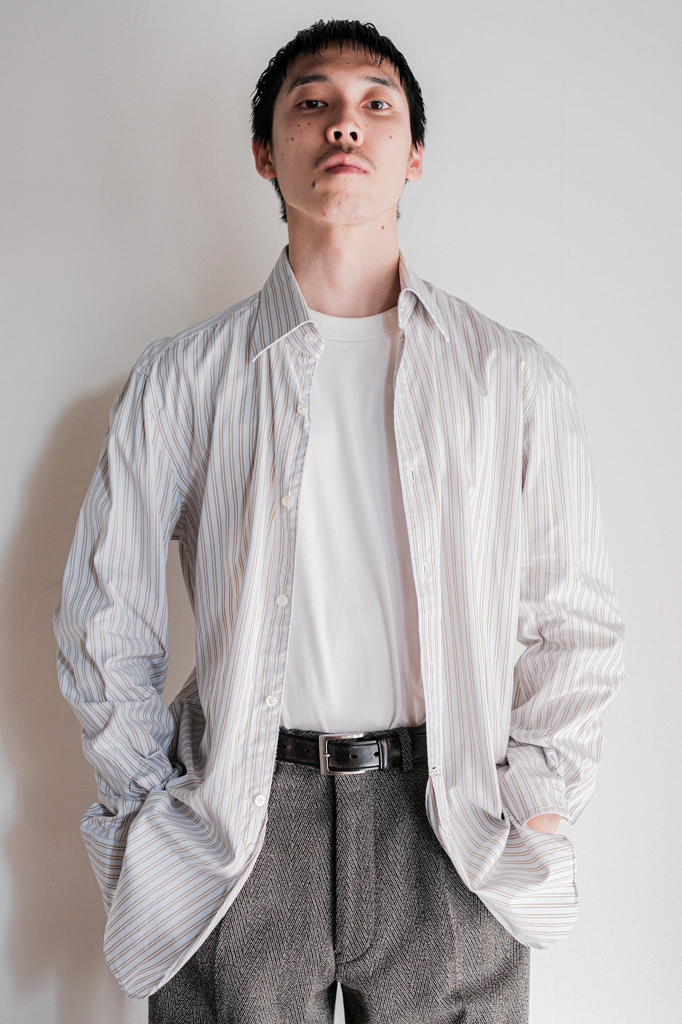 【~00's】Old ARNYS PARIS Cotton Striped Dress Shirt Size.40