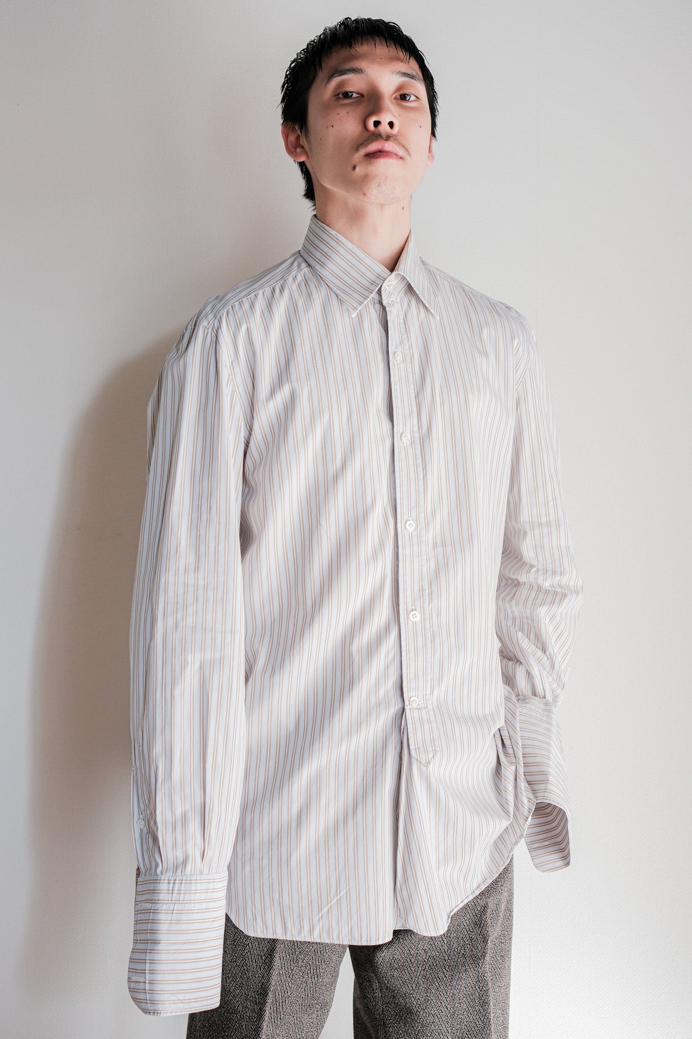【~00's】Old ARNYS PARIS Cotton Striped Dress Shirt Size.40
