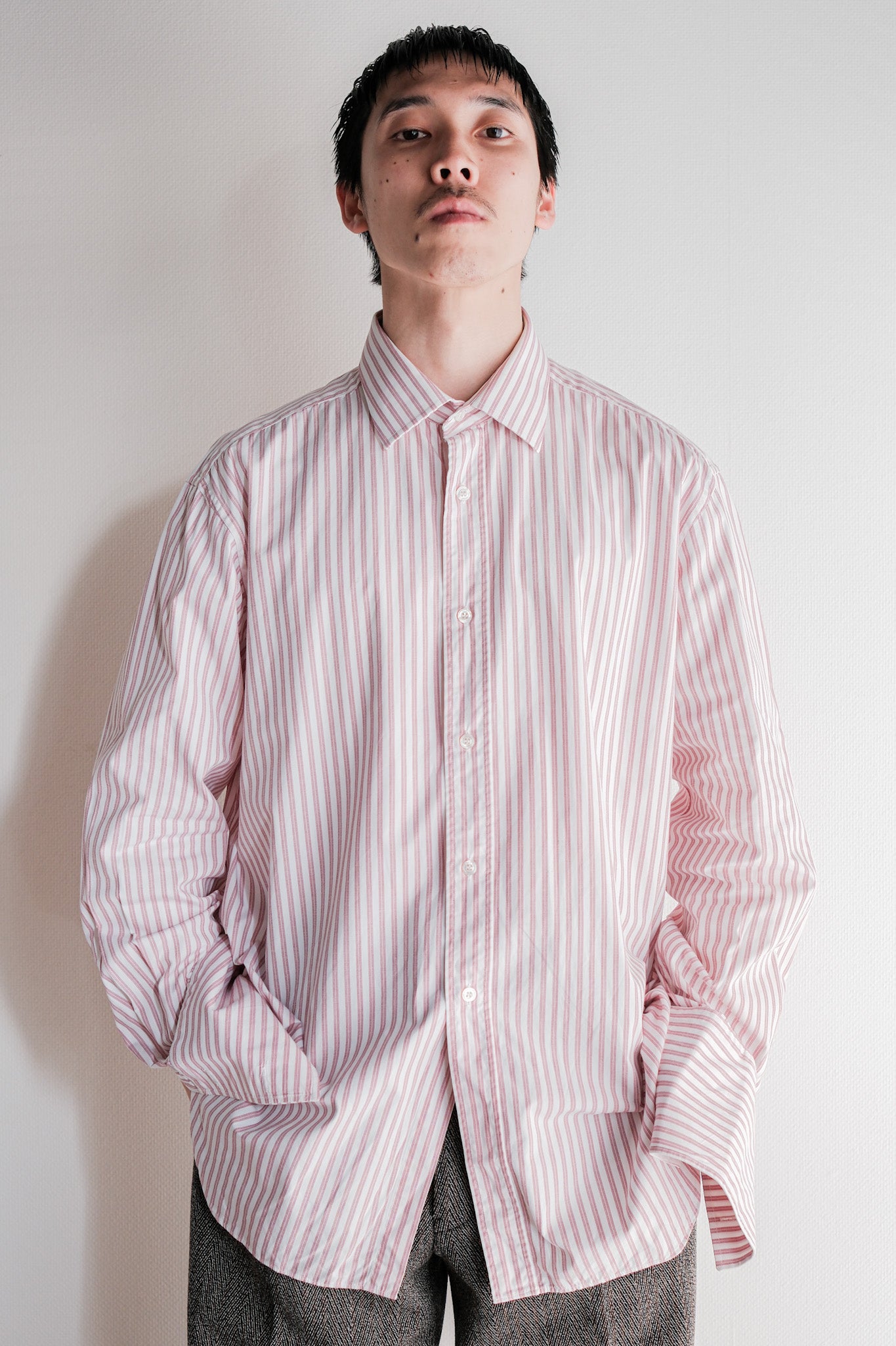 【~00's】Old ARNYS PARIS Cotton Striped Dress Shirt Size.41