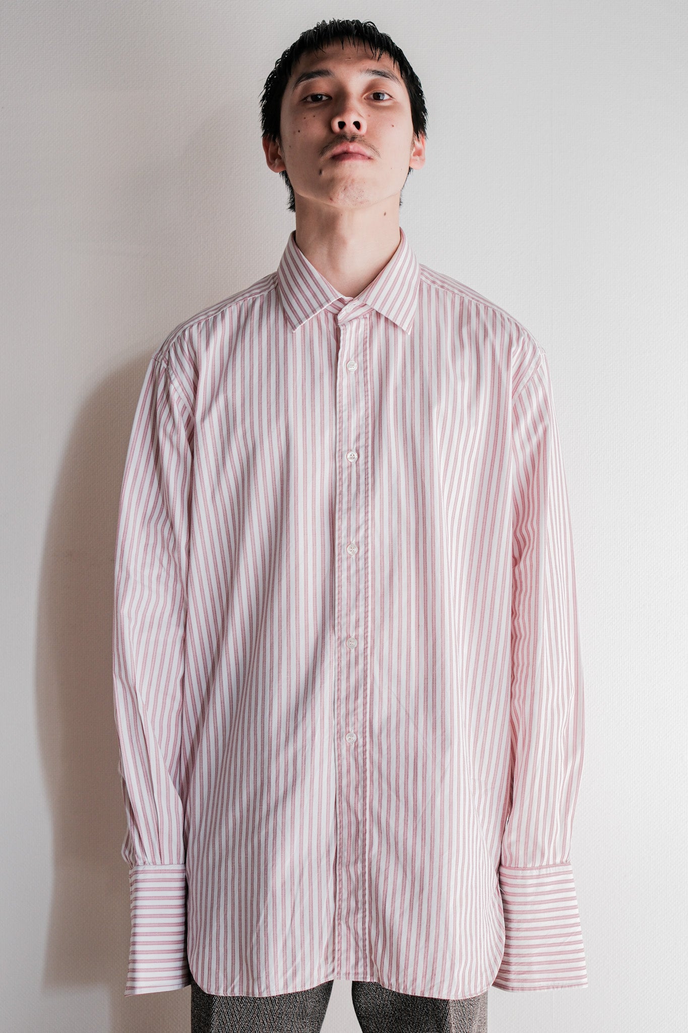 【~00's】Old ARNYS PARIS Cotton Striped Dress Shirt Size.41