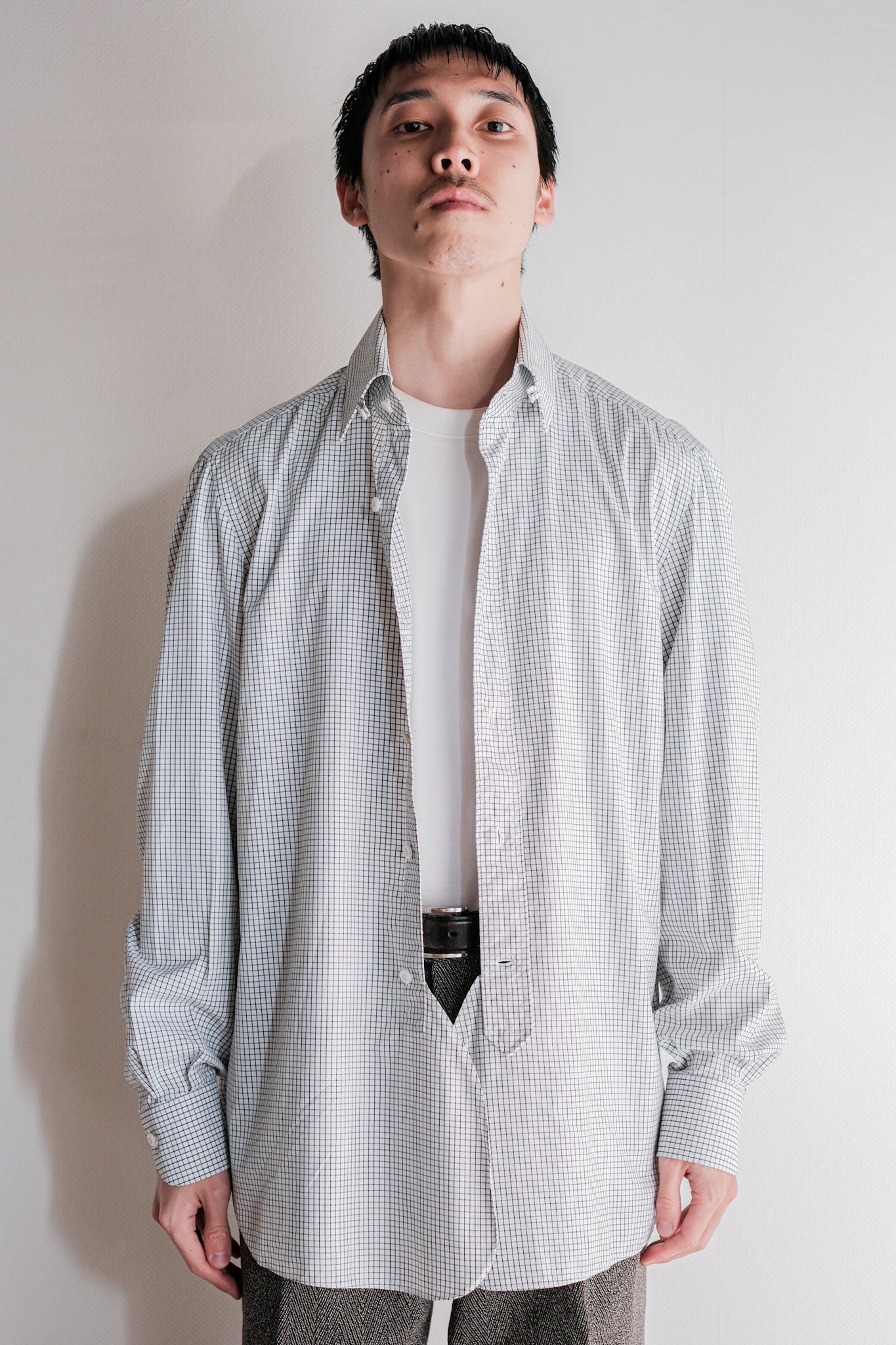 【~00's】Old ARNYS PARIS Cotton Checked Dress Shirt Size.39