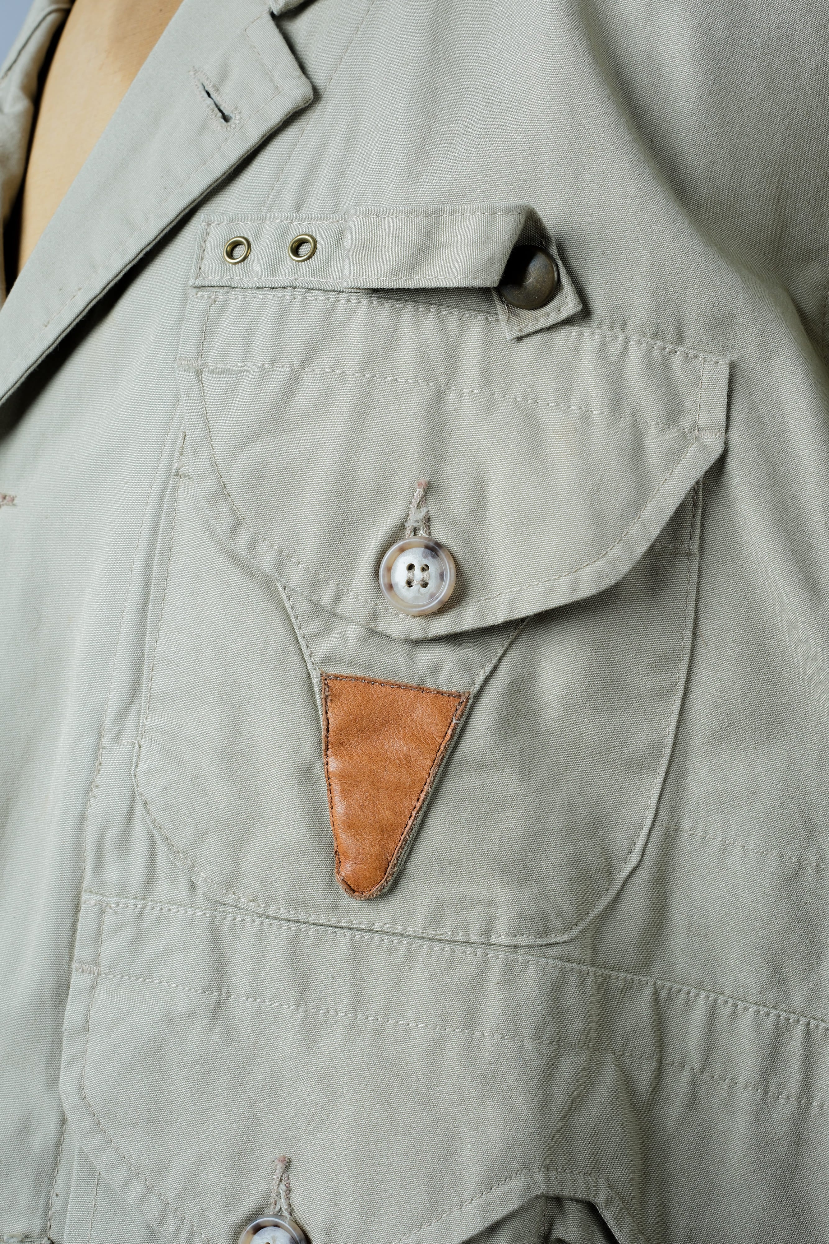 【~90's】Vintage Willis&Geiger Bush Poplin Eisenhower Fishing Jacket Size.M "Made in U.S.A." "Dead Stock"