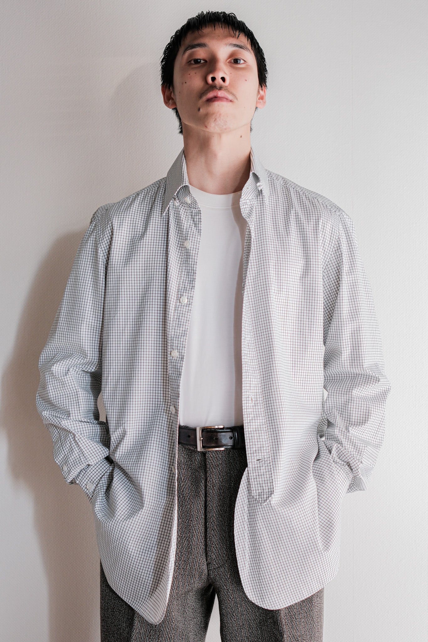 【~00's】Old ARNYS PARIS Cotton Checked Dress Shirt Size.39