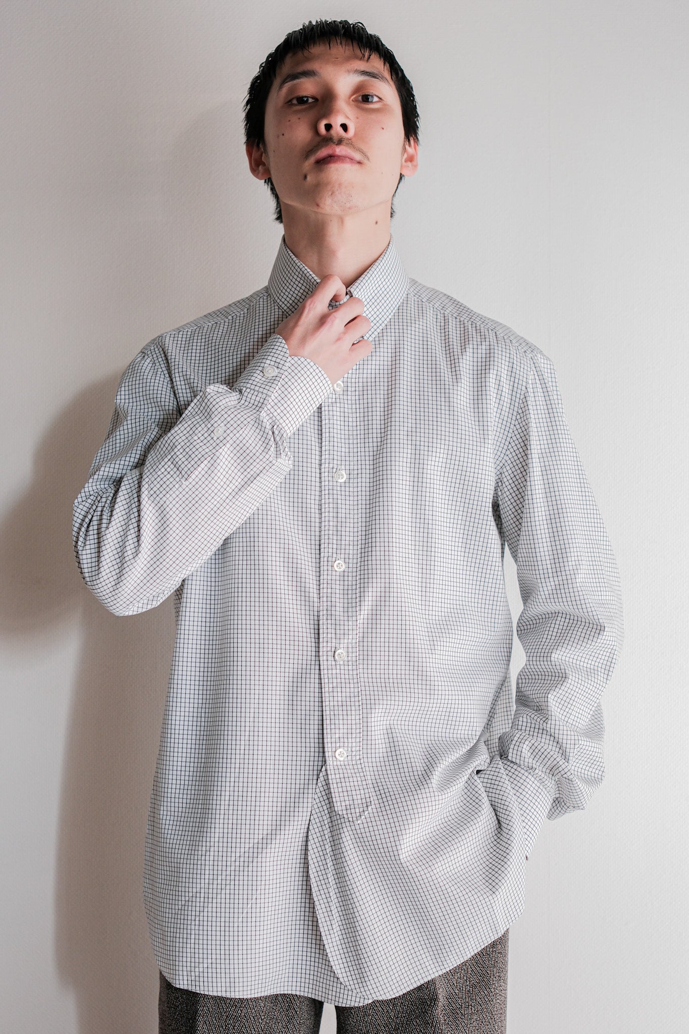 【~00's】Old ARNYS PARIS Cotton Checked Dress Shirt Size.39