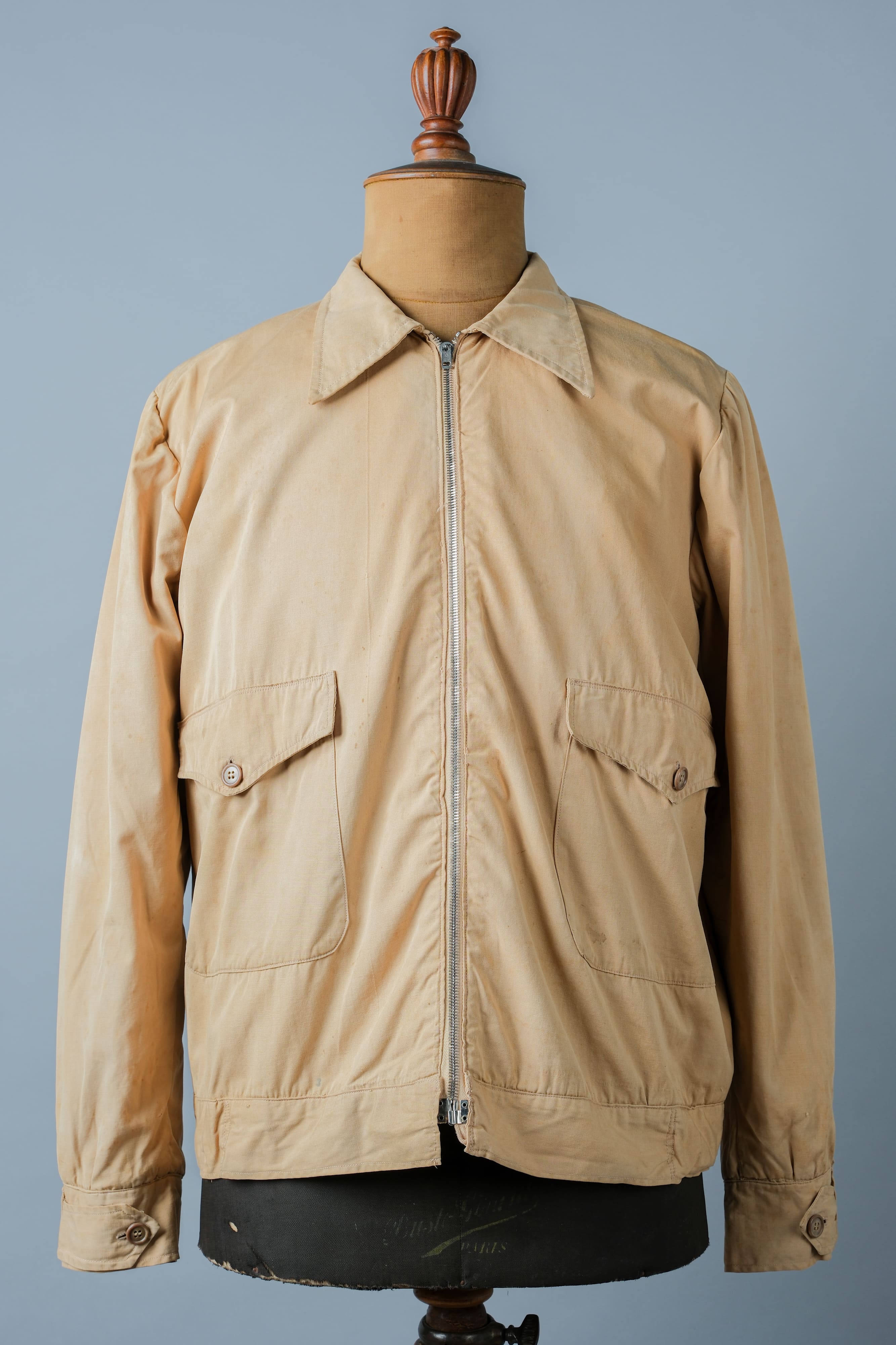 [~ 40) 이탈리아 빈티지 비행 유형면 재킷