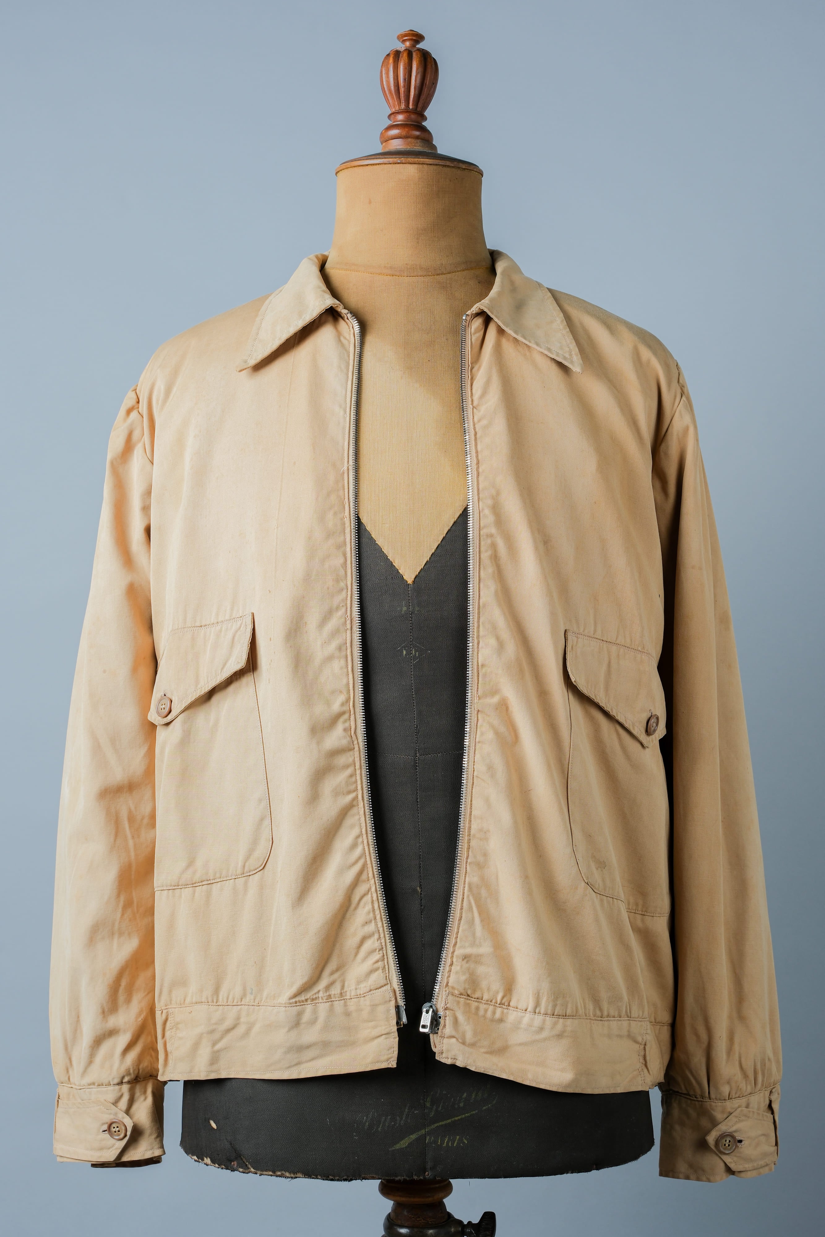 [~ 40) 이탈리아 빈티지 비행 유형면 재킷