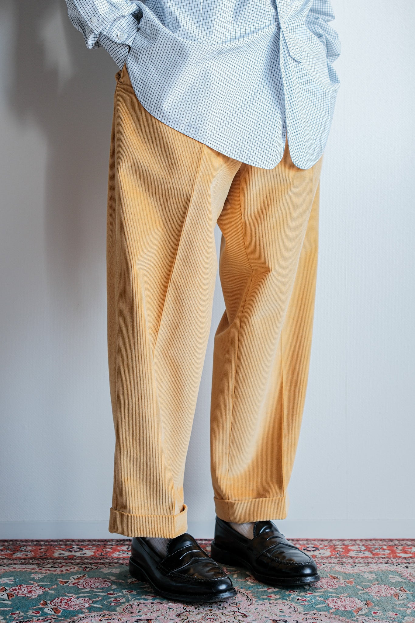 【~00's】Old ARNYS PARIS In Tuck Turn Up Corduroy Trousers Size.44