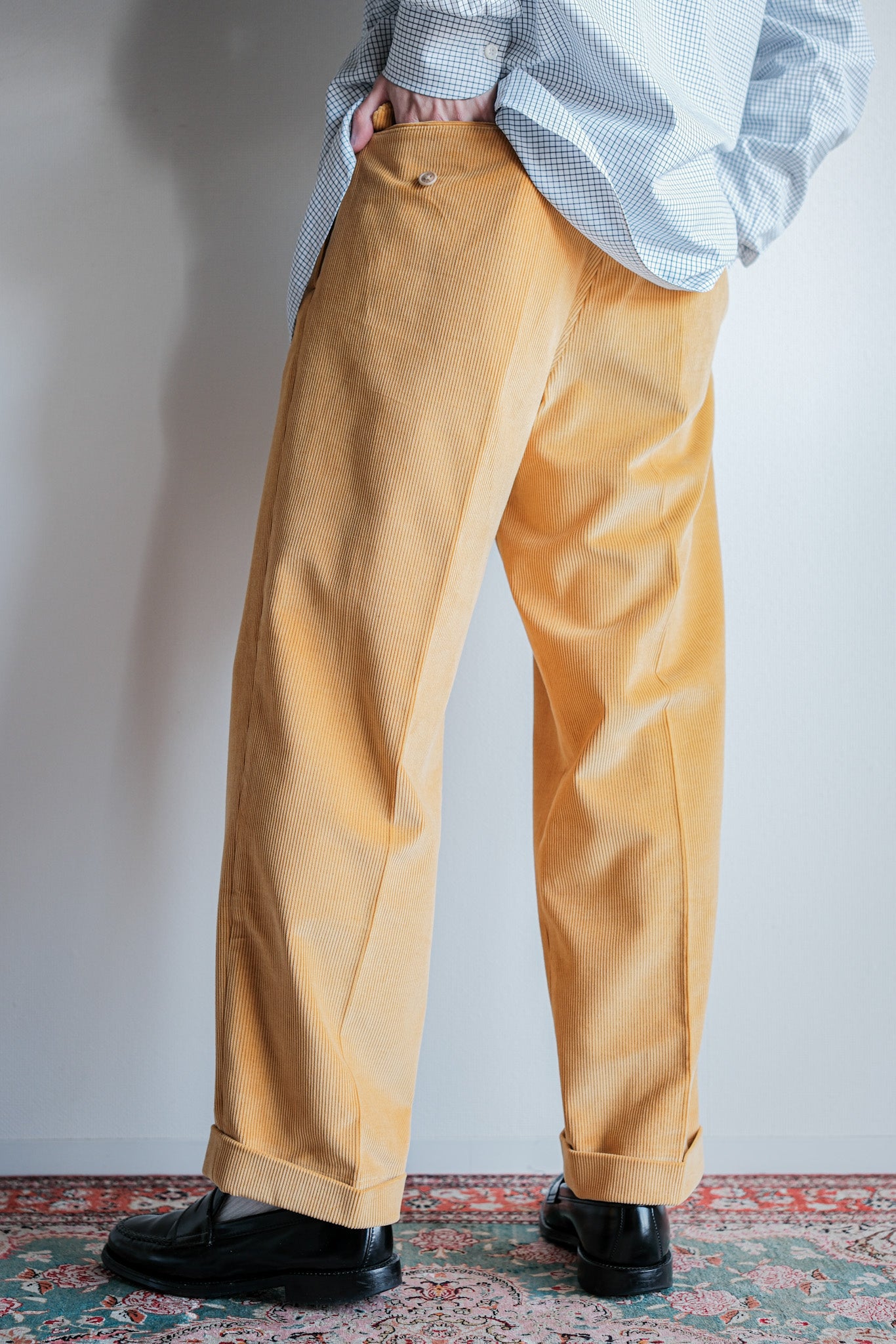 【~00's】Old ARNYS PARIS In Tuck Turn Up Corduroy Trousers Size.44