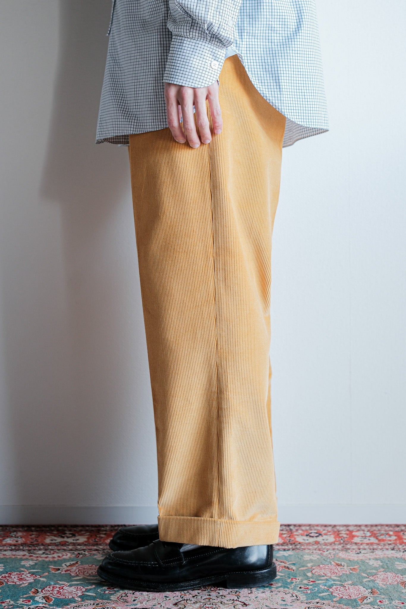 【~00's】Old ARNYS PARIS In Tuck Turn Up Corduroy Trousers Size.44