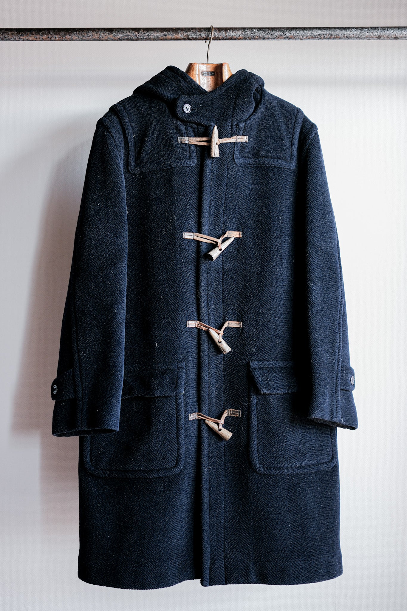 【~90's】Old INVERTERE HBT Wool Duffle Coat Size.40L "Moorbrook" "M.BARDELLI 別注"