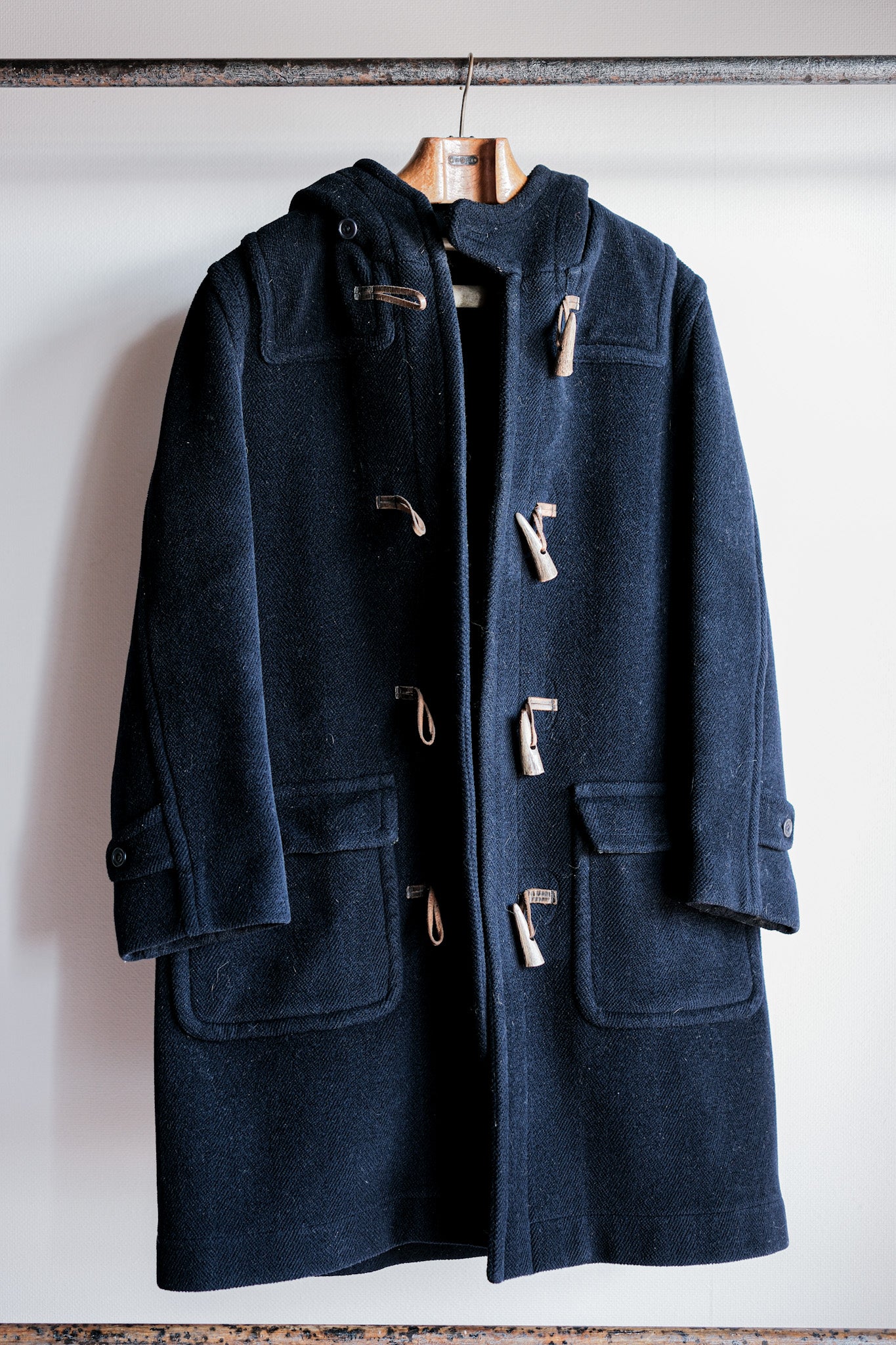 【~90's】Old INVERTERE HBT Wool Duffle Coat Size.40L "Moorbrook" "M.BARDELLI 別注"