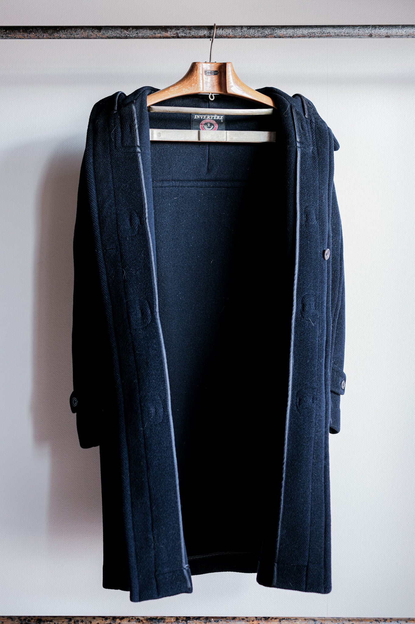 【~90's】Old INVERTERE HBT Wool Duffle Coat Size.40L "Moorbrook" "M.BARDELLI 別注"