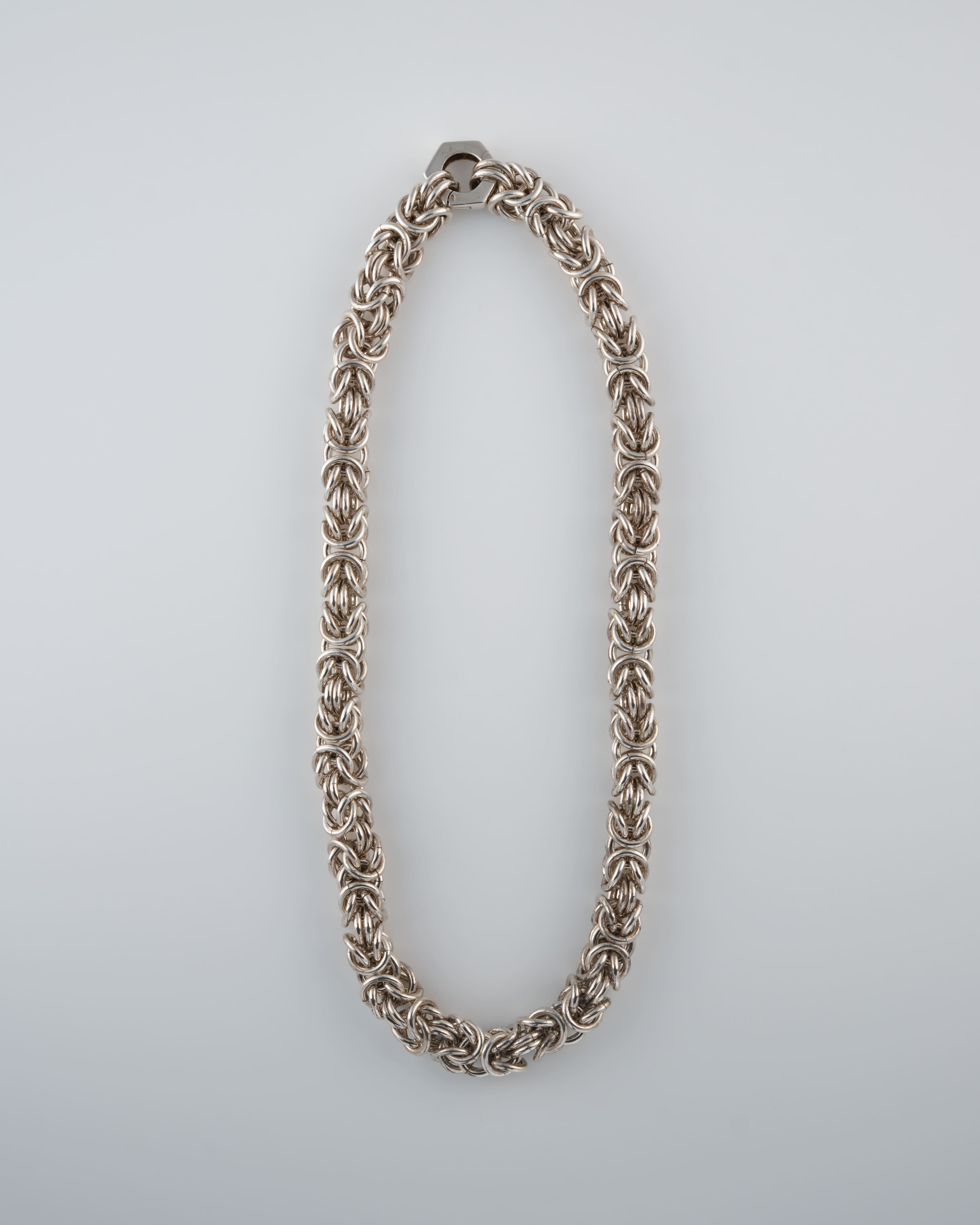 【~70’s】Danish Vintage Silver Heavy Mixed Chain Necklace