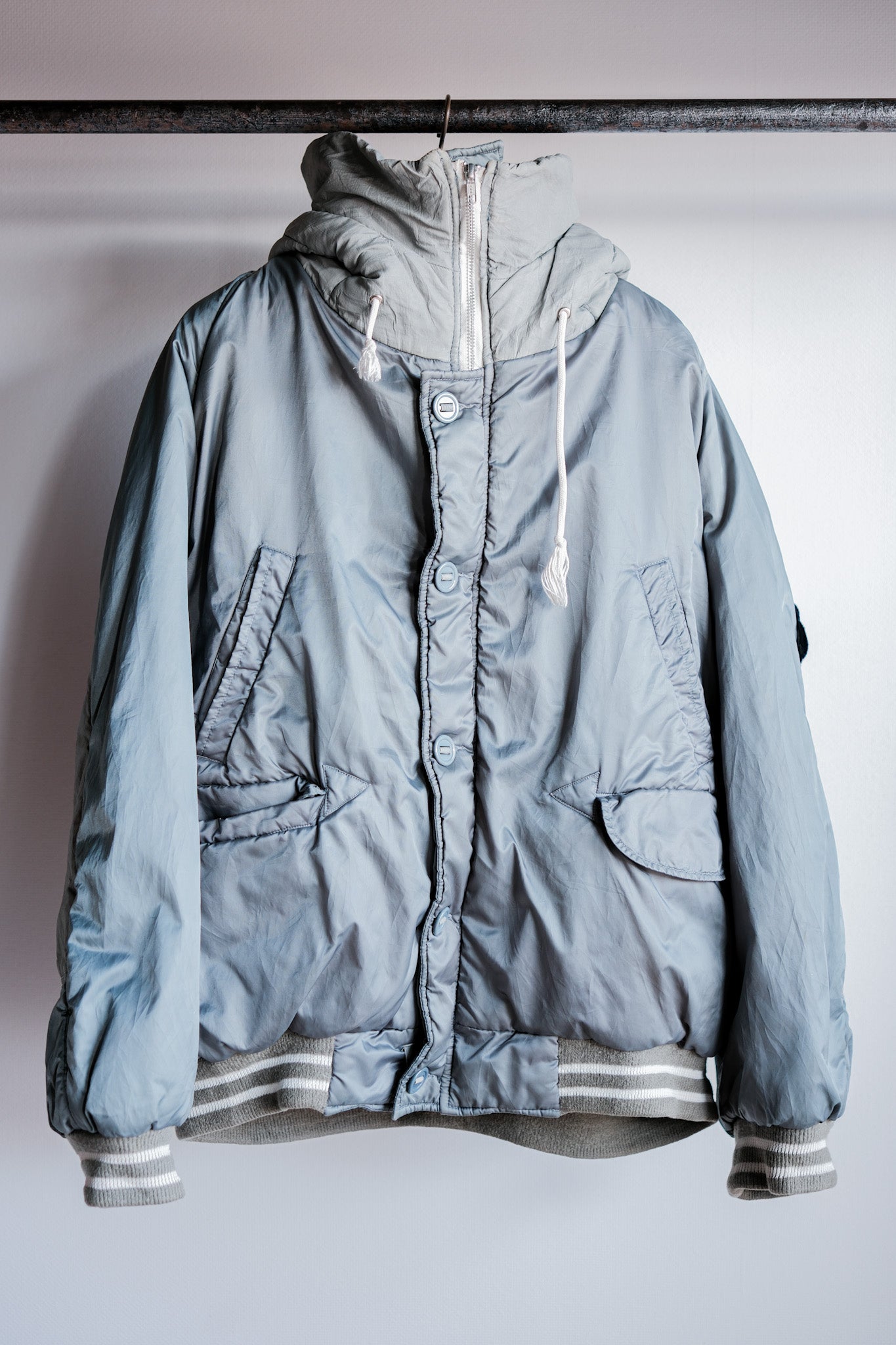 【~80's】Old BONEVILLE Navy Arctic Hooded Jacket Size.54