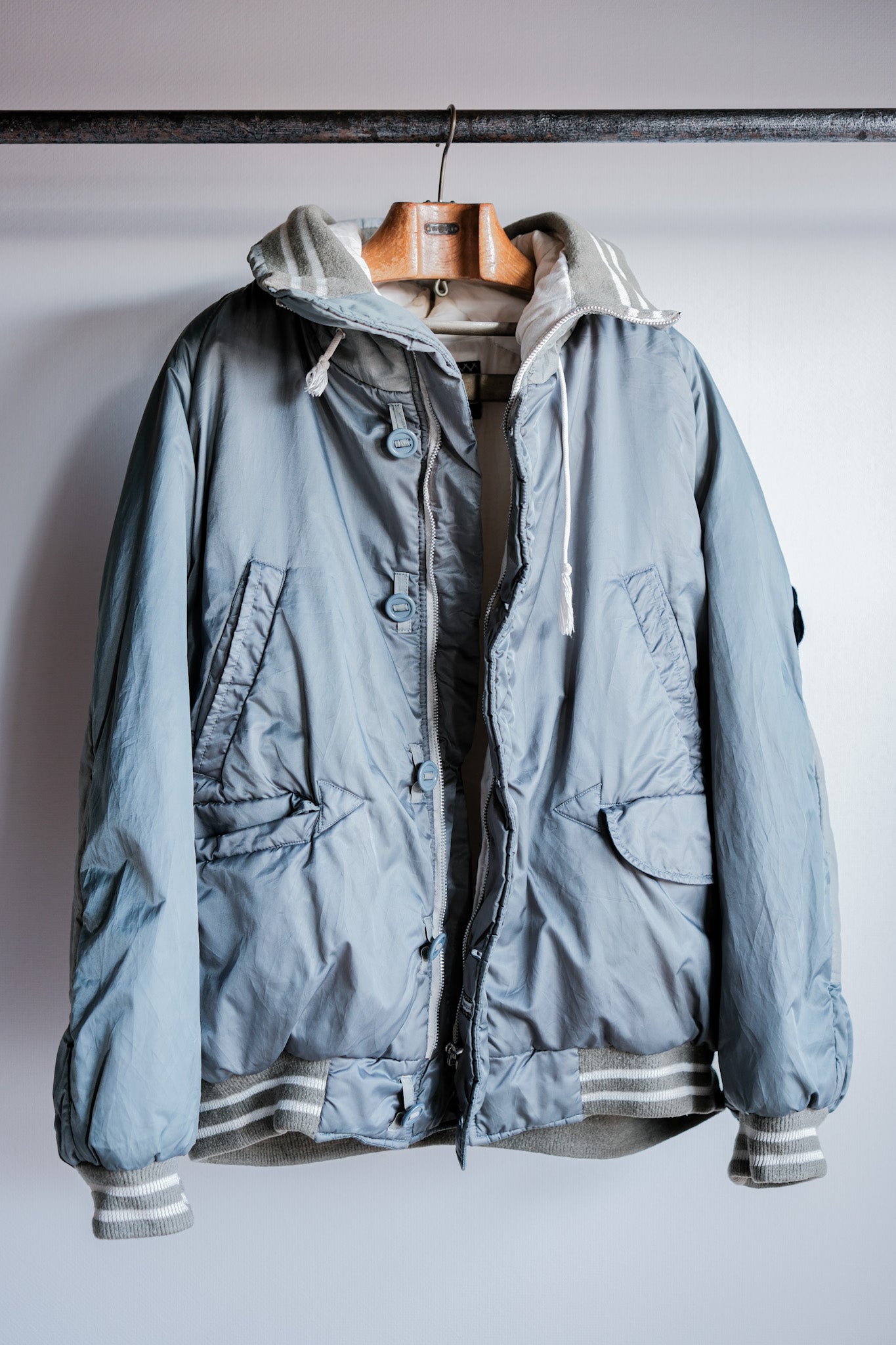 【~80's】Old BONEVILLE Navy Arctic Hooded Jacket Size.54