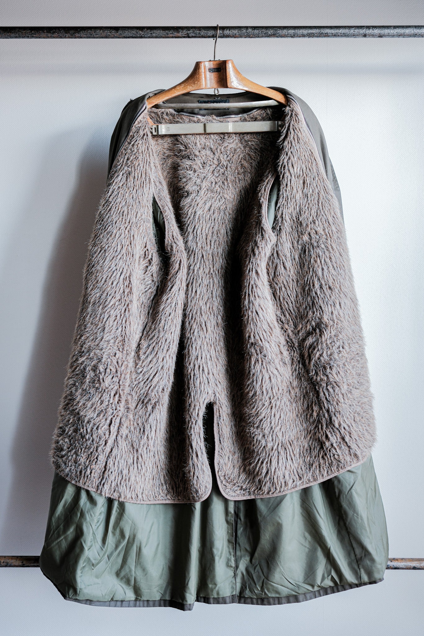 【~80's】Old Yves Saint Laurent Raglan Sleeve Coat With Liner Size.54