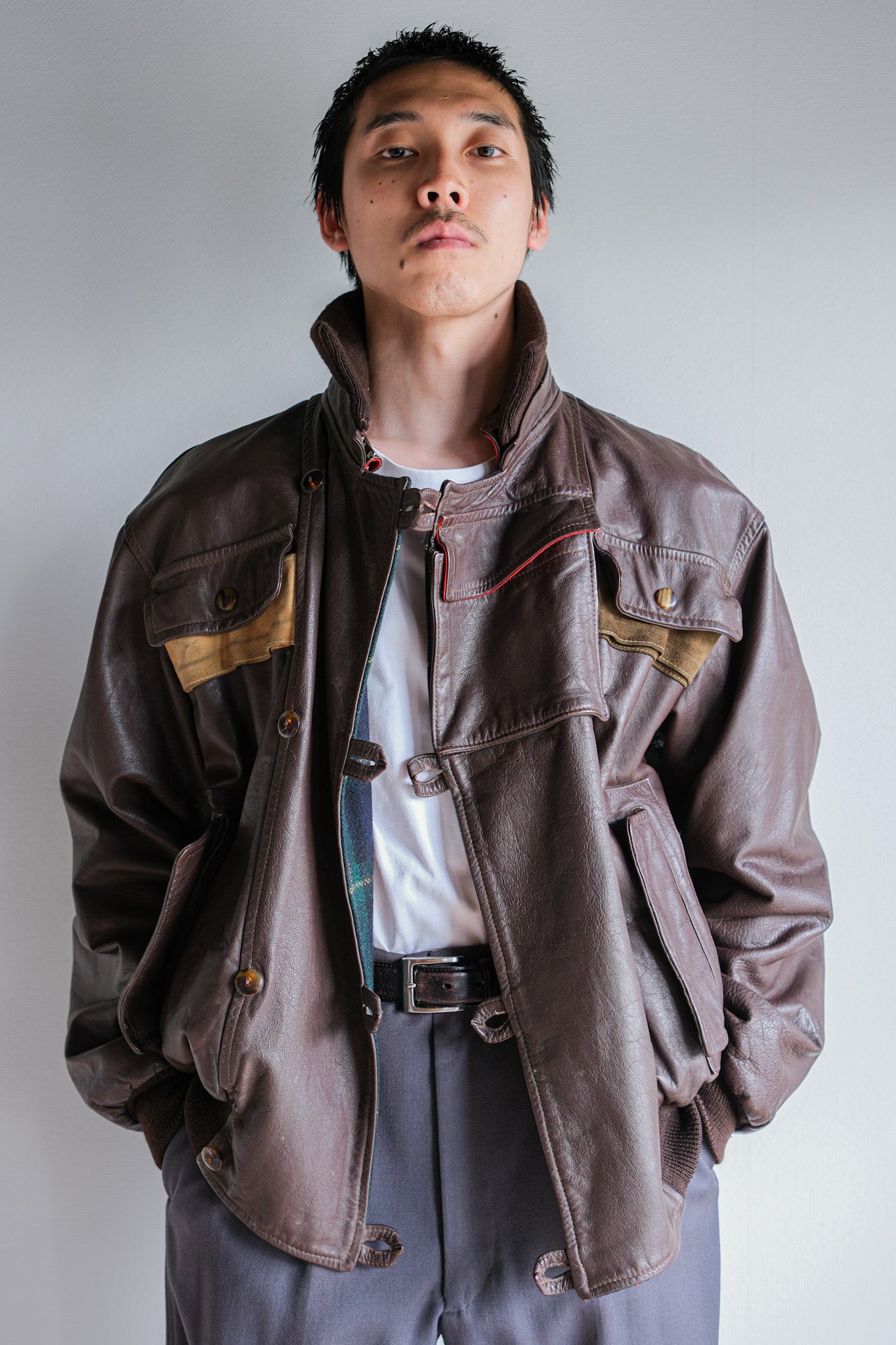 【82AW】Old C.P.Company Dutch Police Jacket Size.48 "All Leather Type"