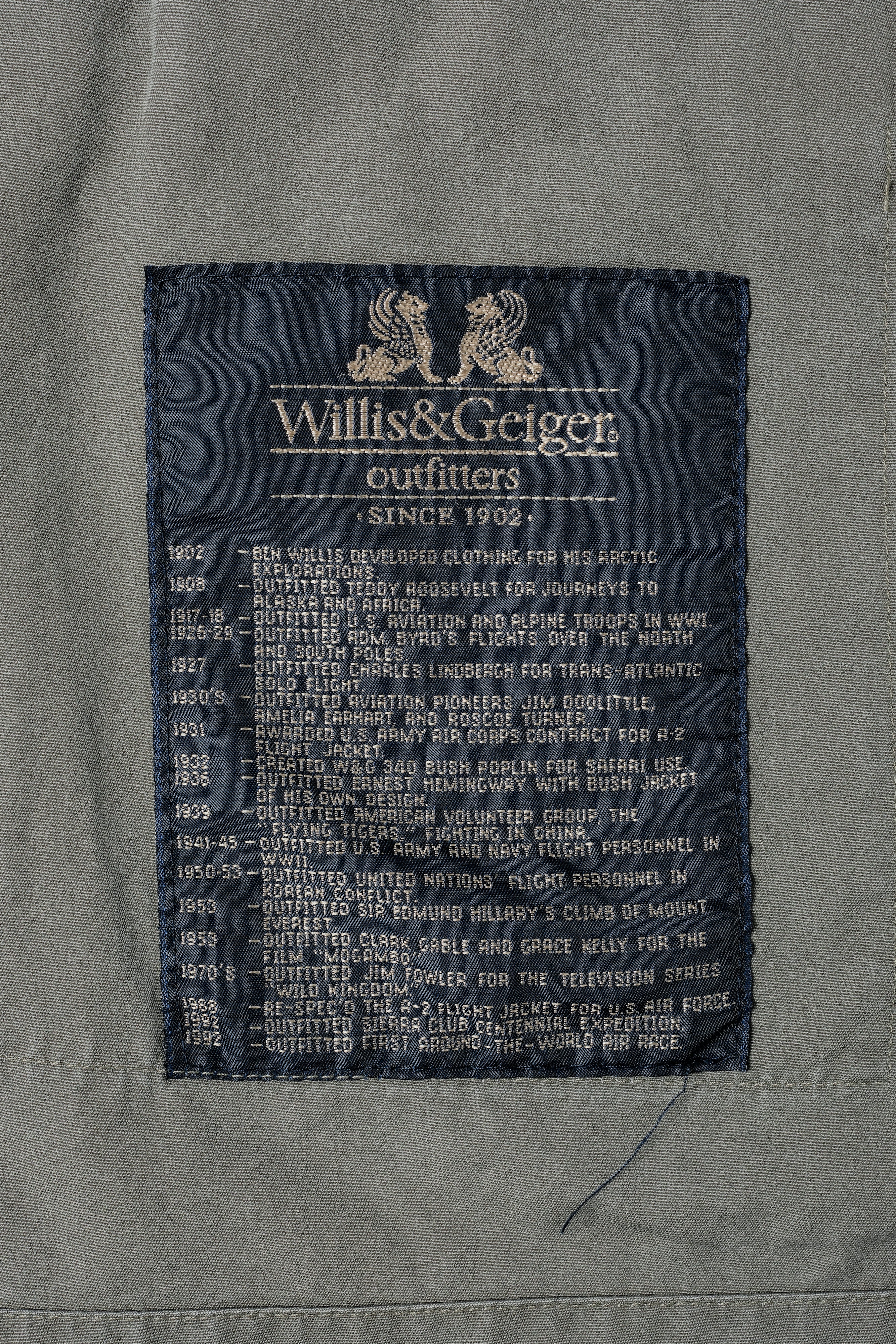 【~90's】Vintage Willis&Geiger Bush Poplin Hemingway Jacket Size.M "Made in U.S.A."