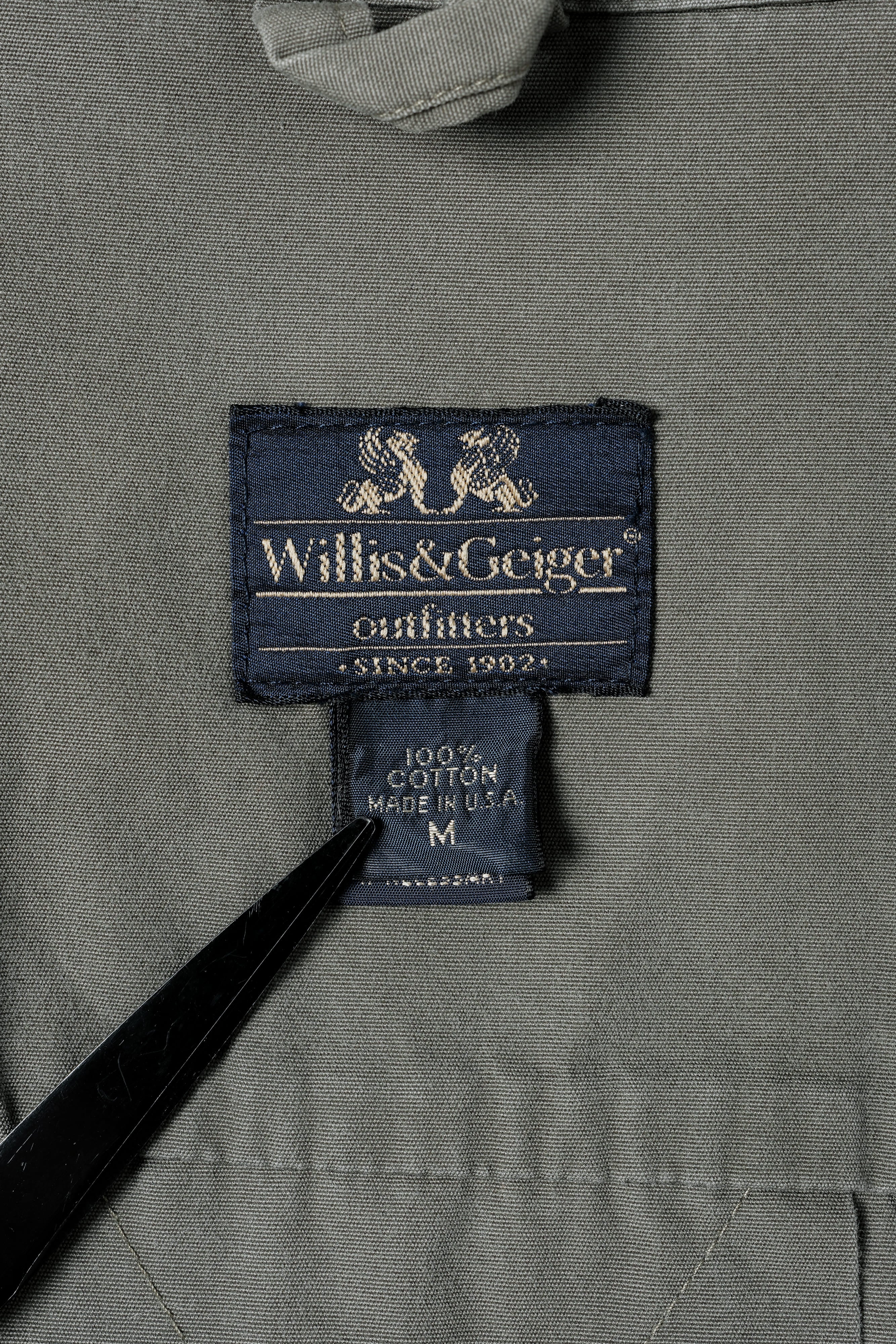 【~90's】Vintage Willis&Geiger Bush Poplin Hemingway Jacket Size.M "Made in U.S.A."