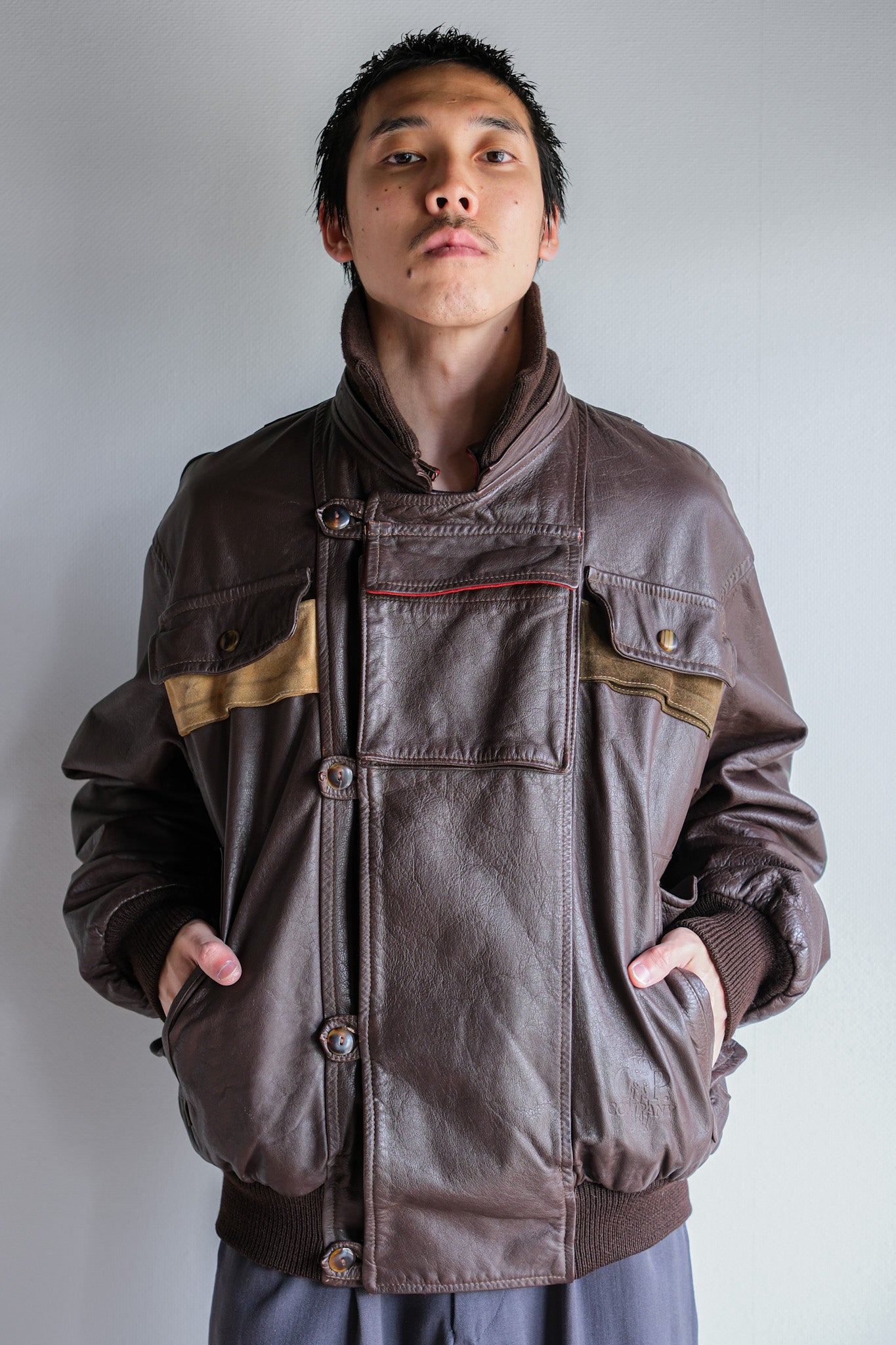 【82AW】Old C.P.Company Dutch Police Jacket Size.48 "All Leather Type"