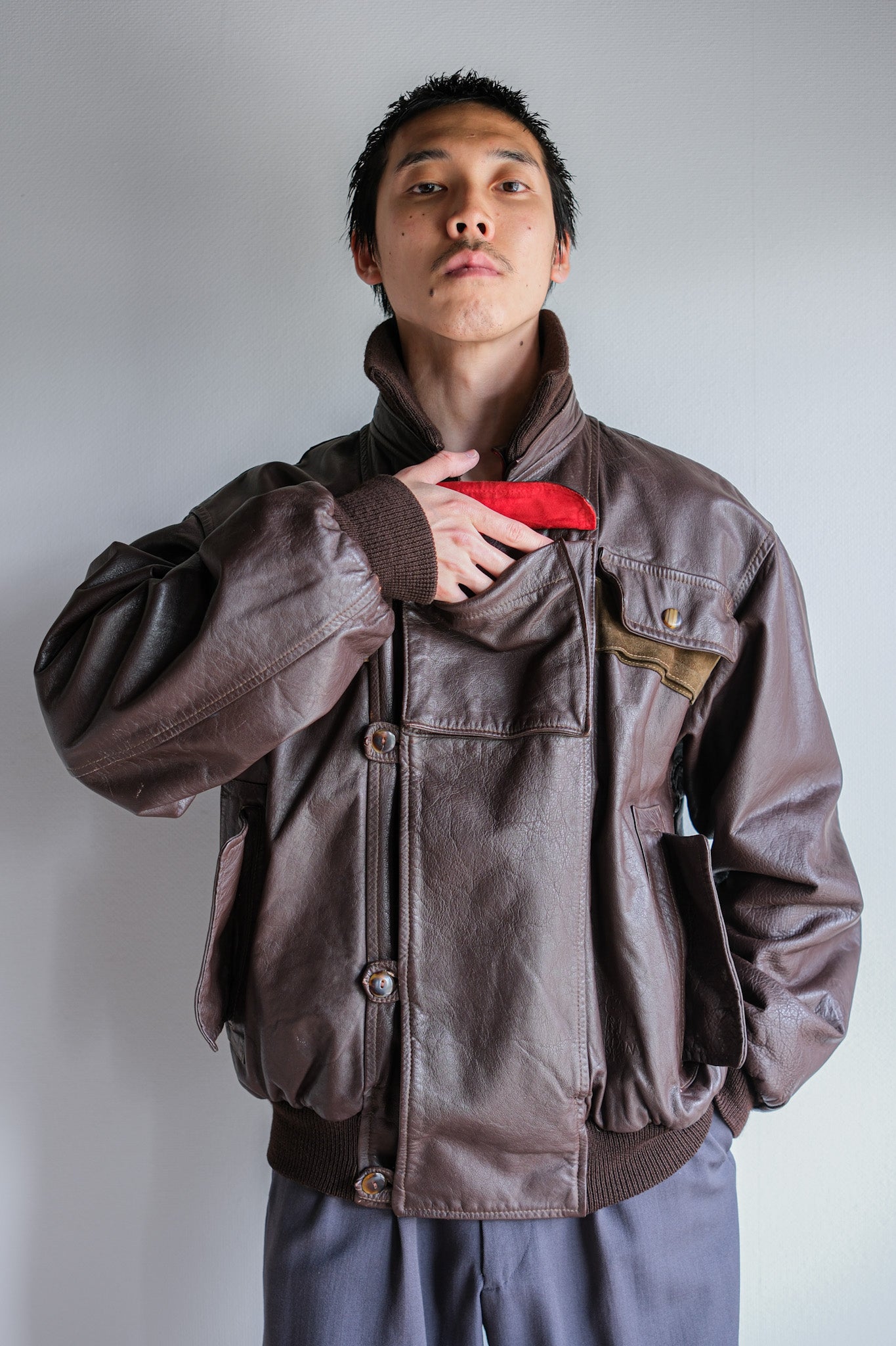 【82AW】Old C.P.Company Dutch Police Jacket Size.48 "All Leather Type"