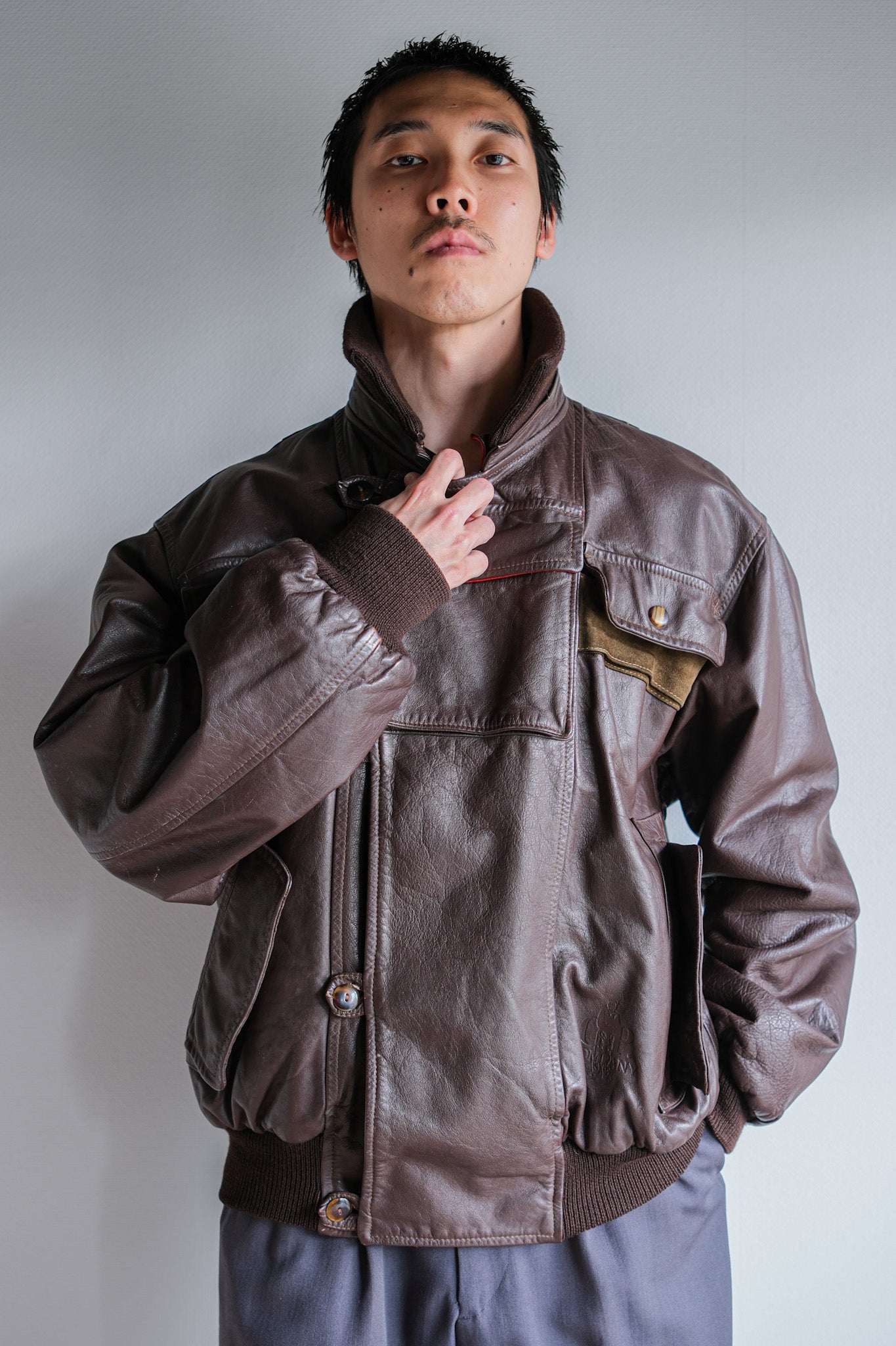 【82AW】Old C.P.Company Dutch Police Jacket Size.48 "All Leather Type"