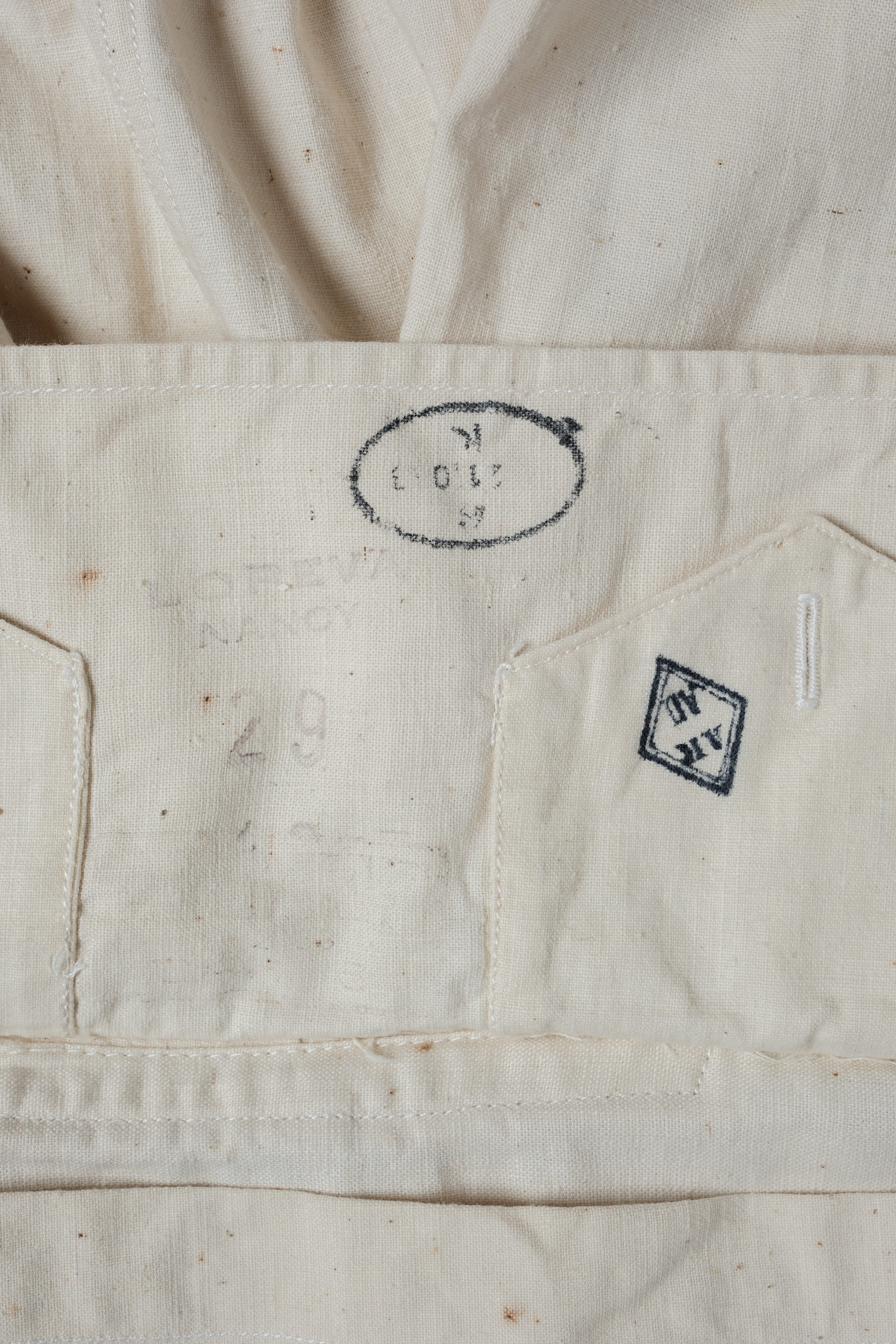 【~50's】French Army Cotton Linen Mountain Smock "Dead Stock"