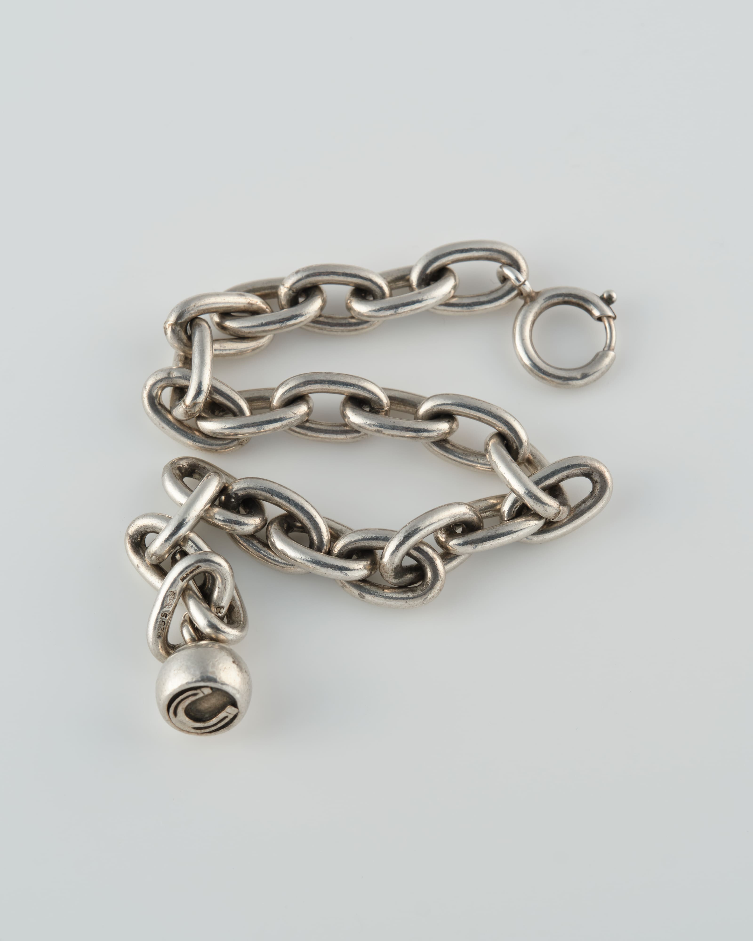 【40's~】Vintage Georg Jensen Silver 925 Chain Bracelet