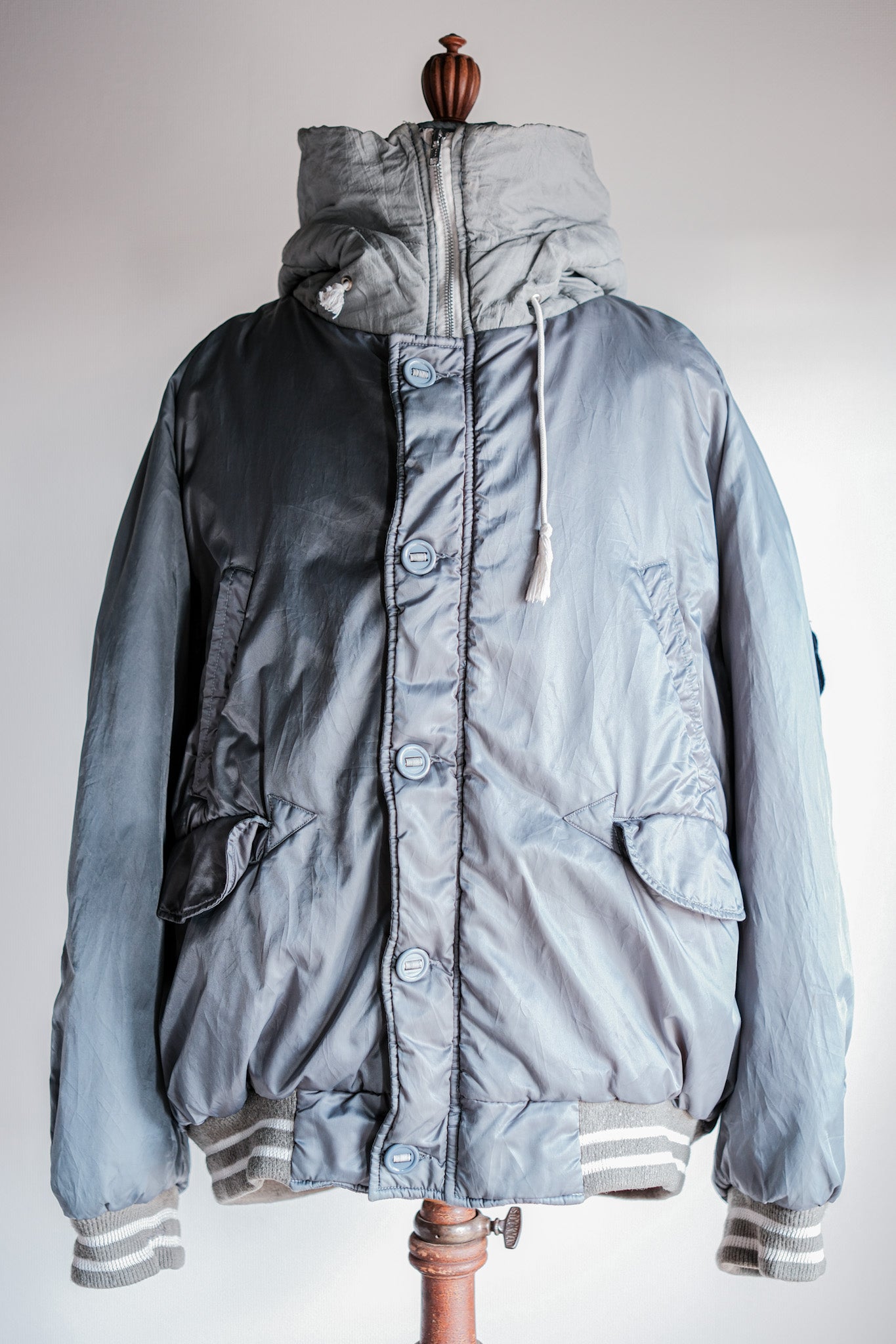 【~80's】Old BONEVILLE Navy Arctic Hooded Jacket Size.54