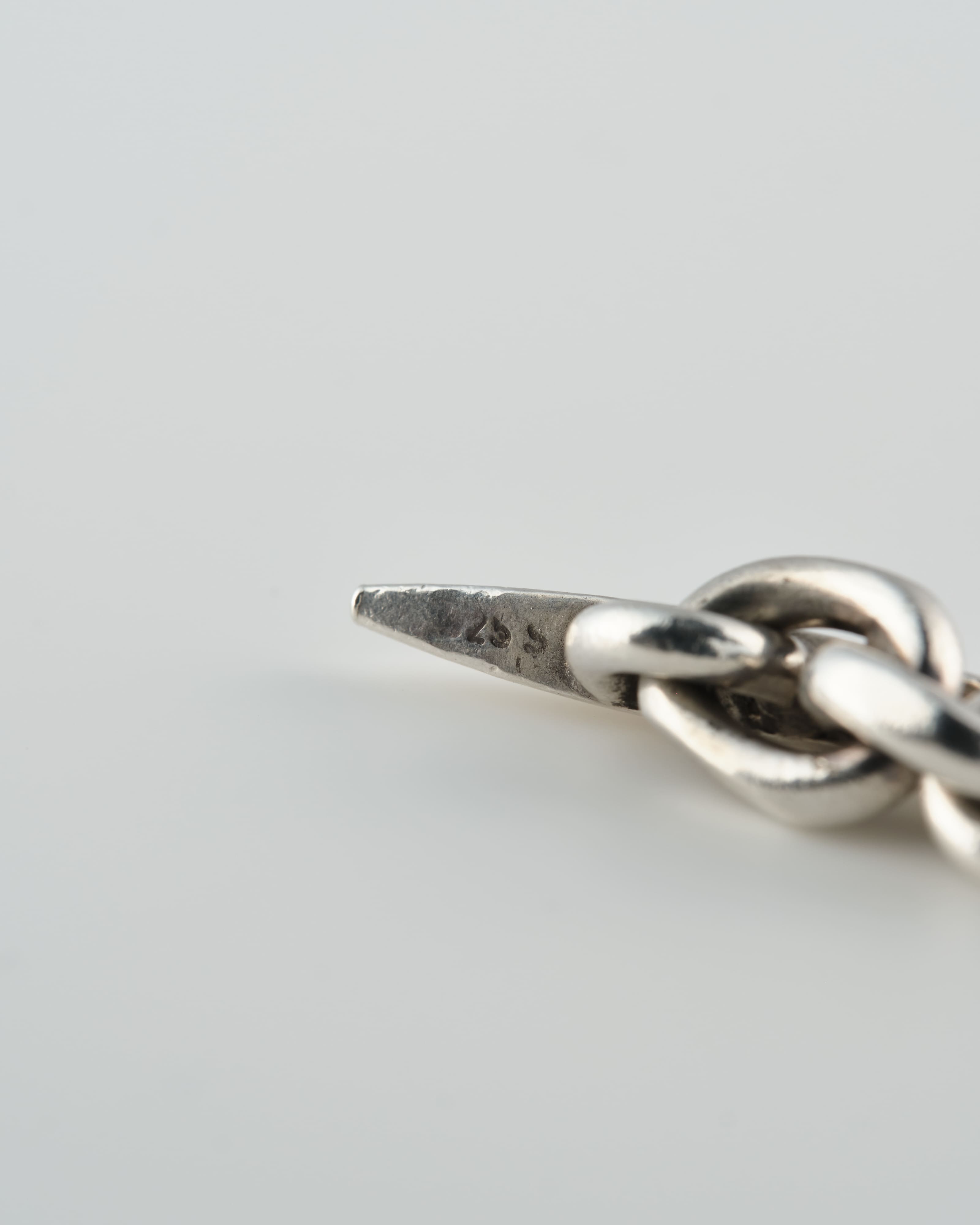 【~70's】Swedish Vintage Silver 925 Toggle Clasp Anchor Chain Bracelet