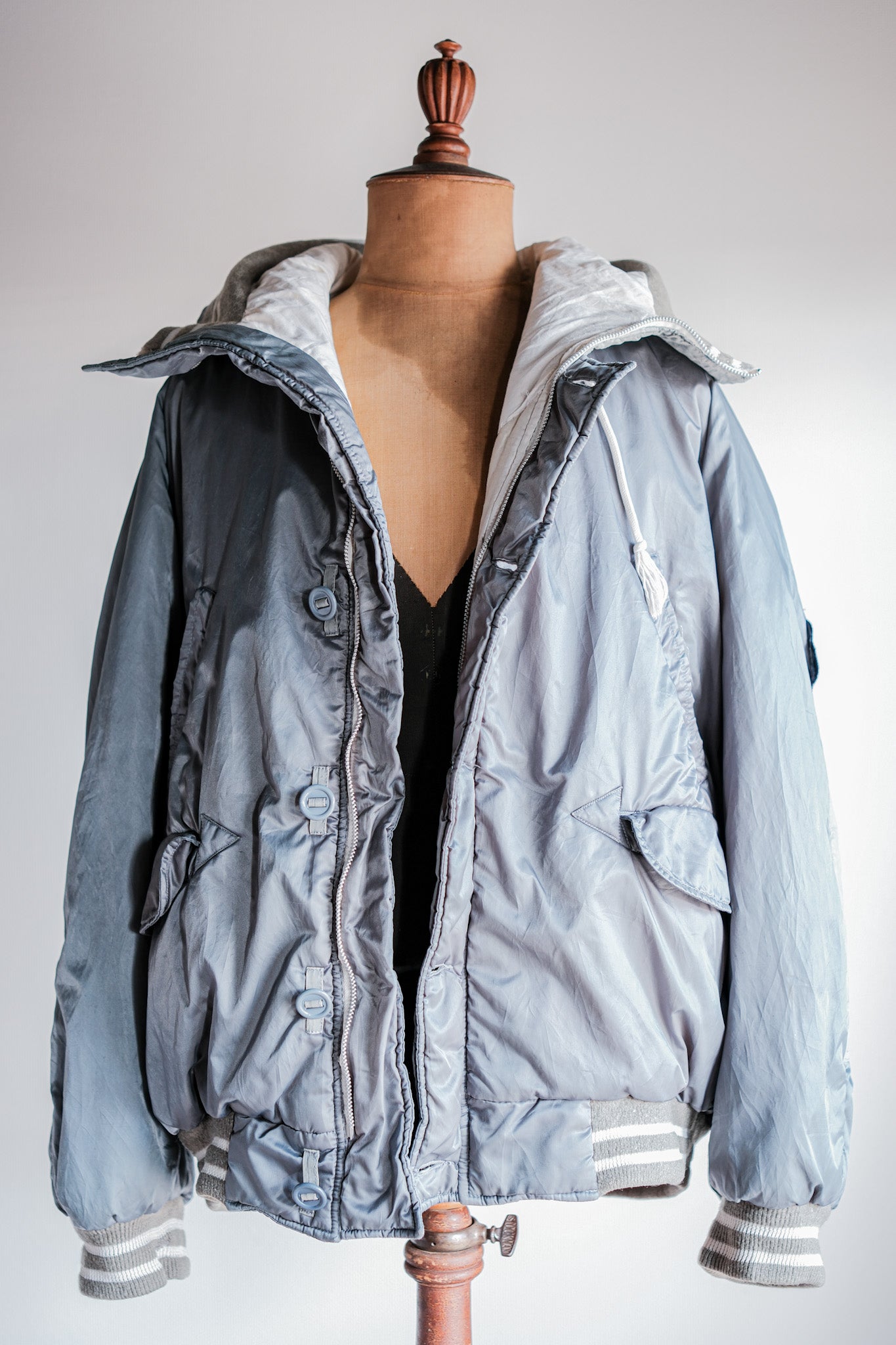 【~80's】Old BONEVILLE Navy Arctic Hooded Jacket Size.54