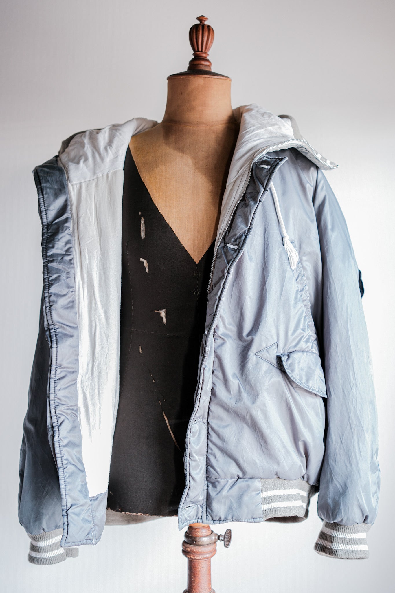 【~80's】Old BONEVILLE Navy Arctic Hooded Jacket Size.54