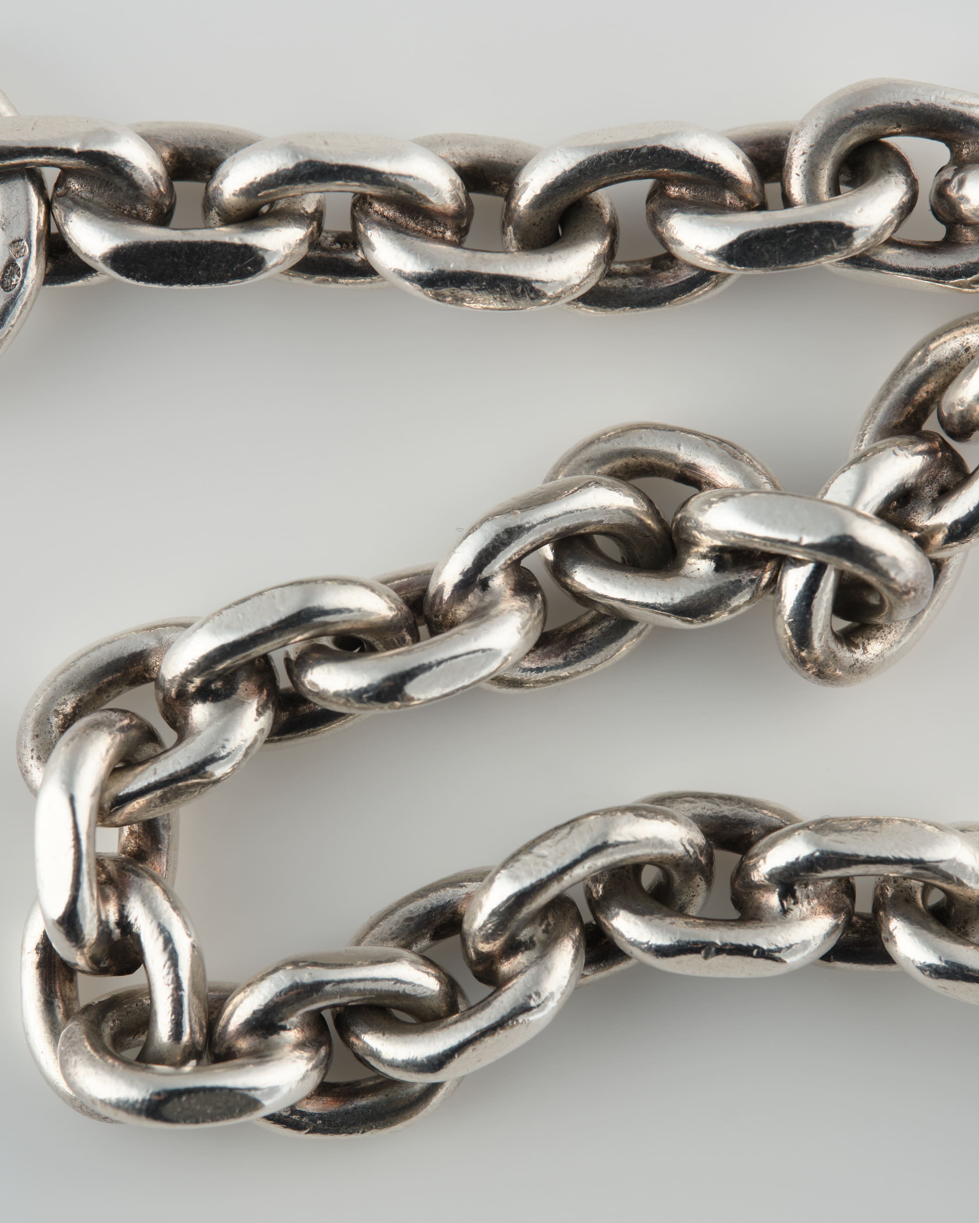 【~70's】Swedish Vintage Silver 925 Toggle Clasp Anchor Chain Bracelet