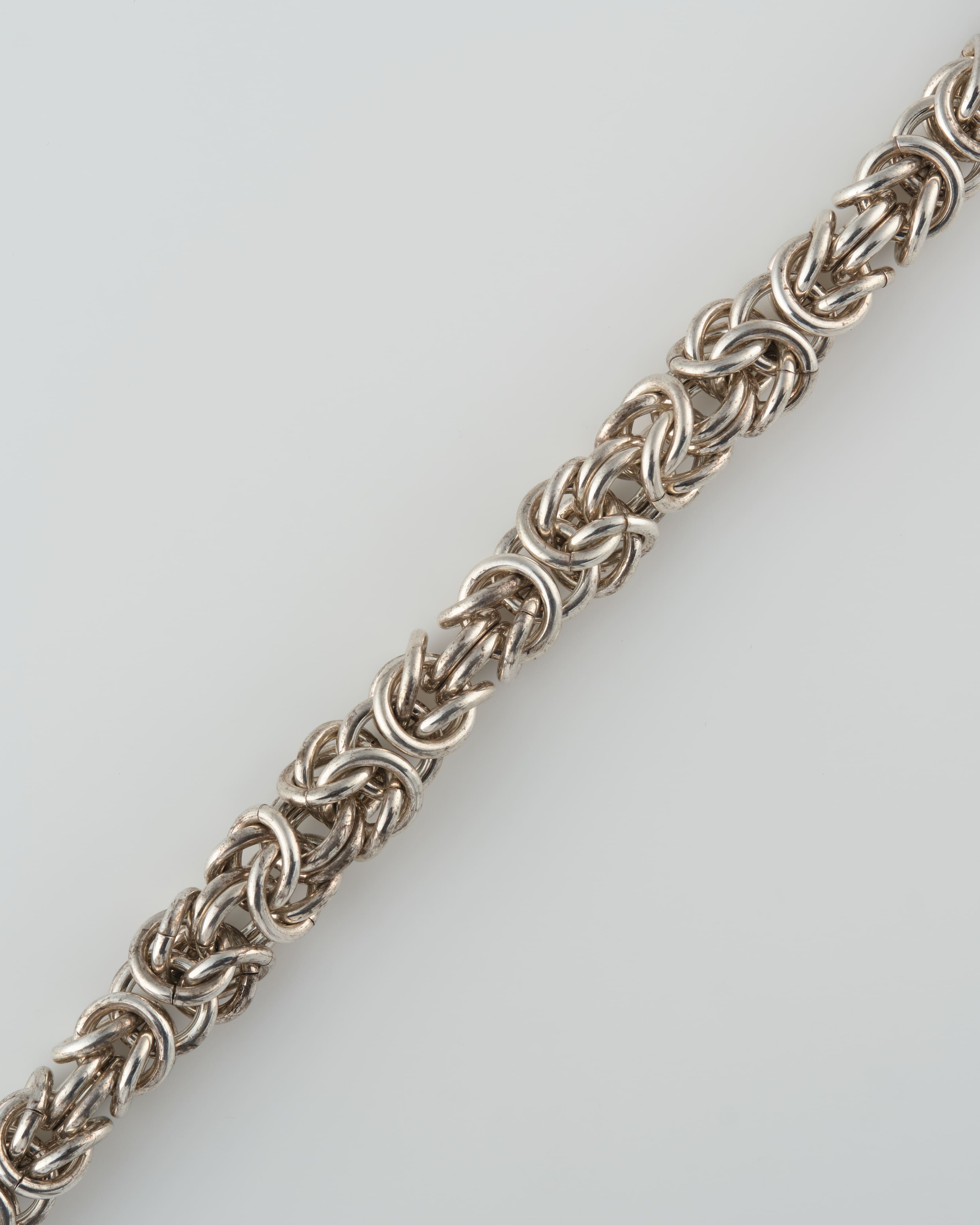 【~70’s】Danish Vintage Silver Heavy Mixed Chain Necklace