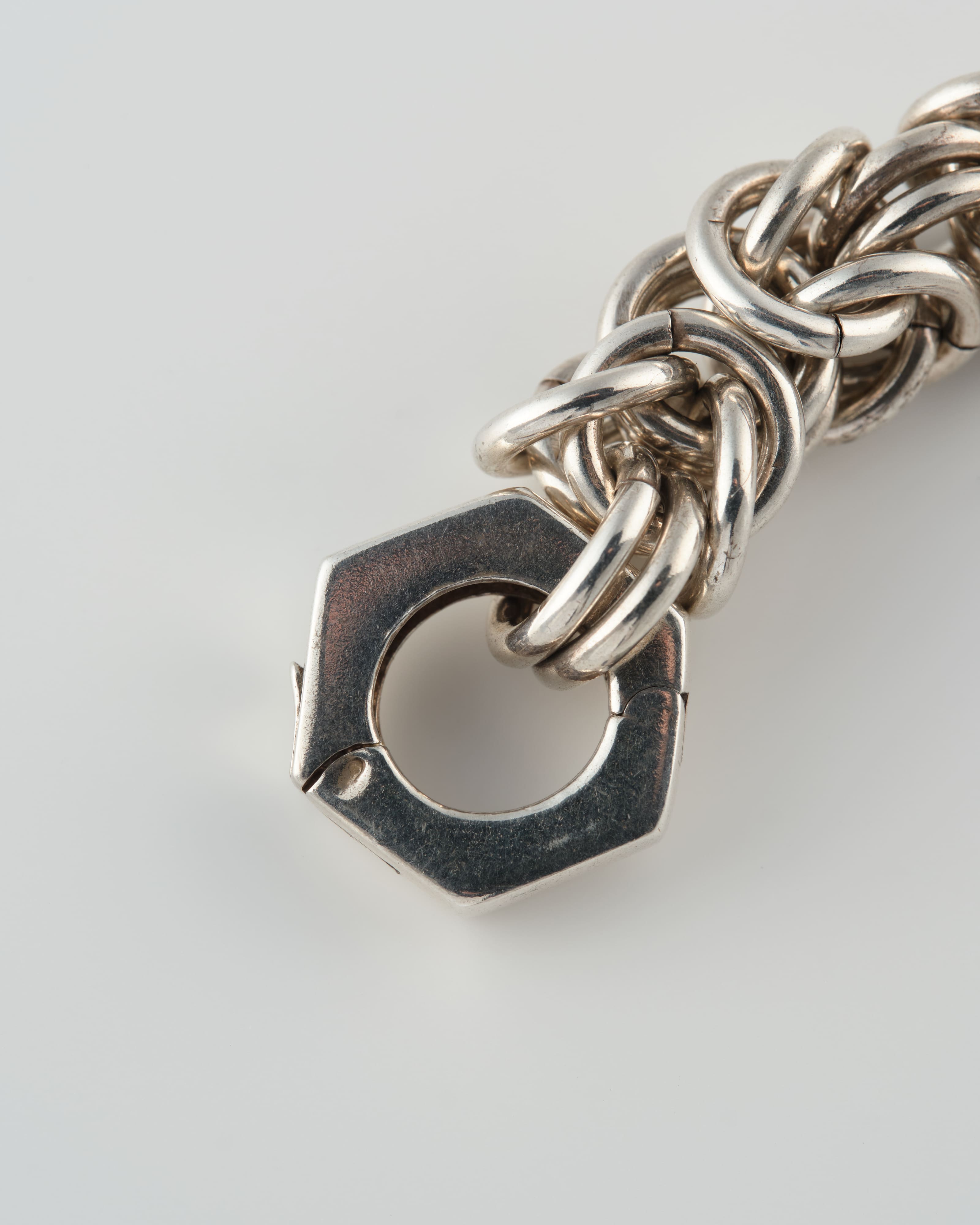 【~70’s】Danish Vintage Silver Heavy Mixed Chain Necklace
