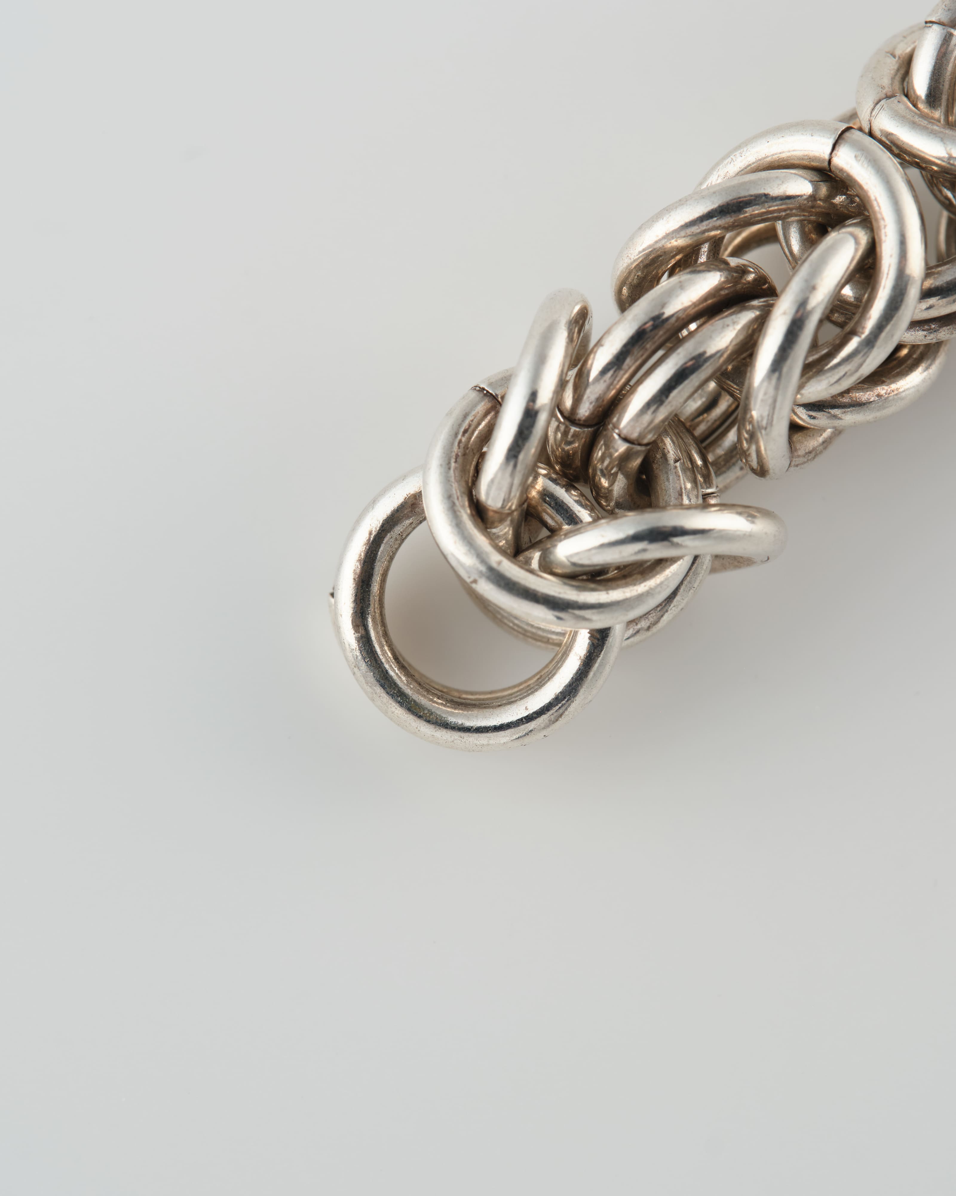 【~70’s】Danish Vintage Silver Heavy Mixed Chain Necklace