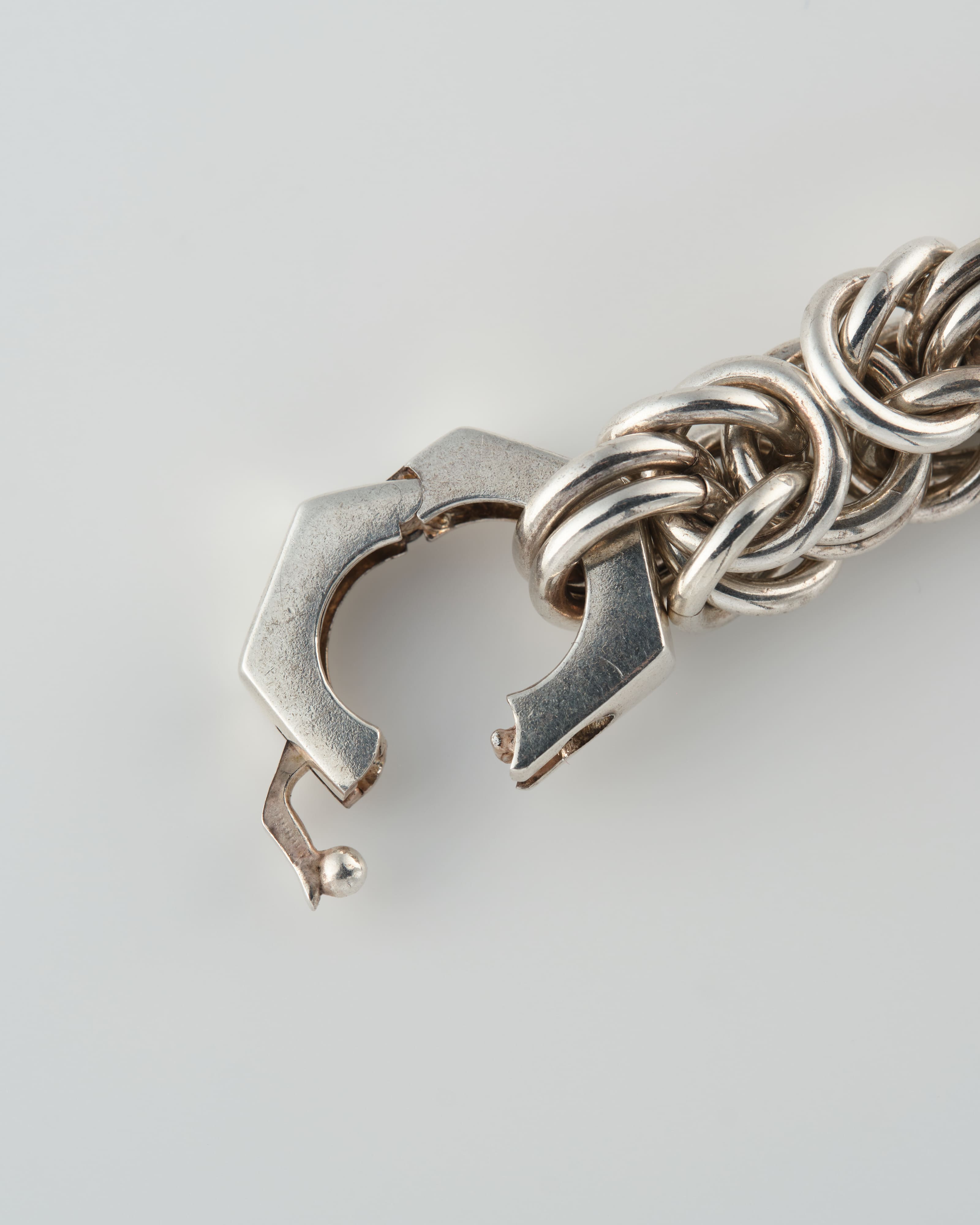【~70’s】Danish Vintage Silver Heavy Mixed Chain Necklace