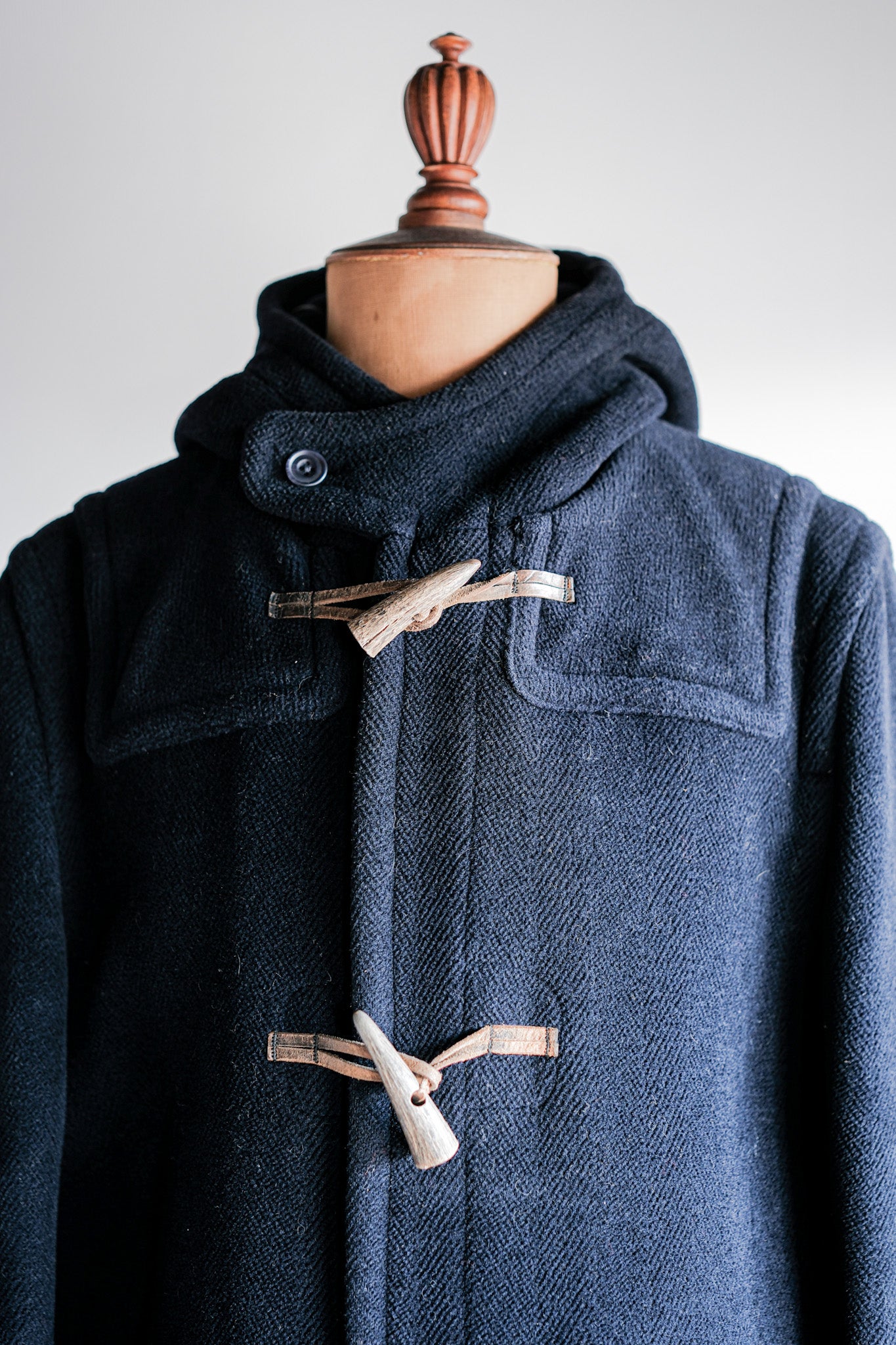 【~90's】Old INVERTERE HBT Wool Duffle Coat Size.40L "Moorbrook" "M.BARDELLI 別注"