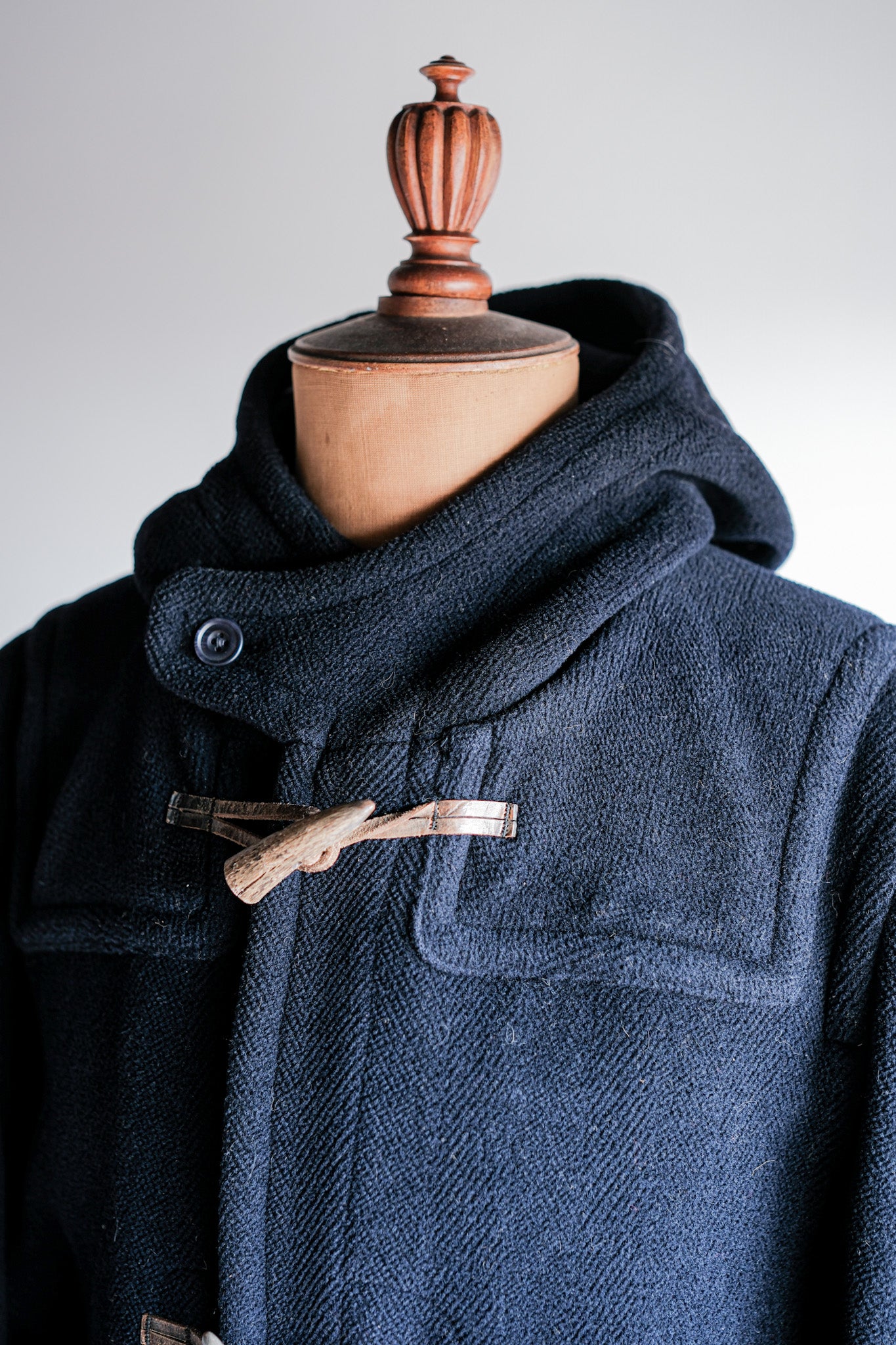 【~90's】Old INVERTERE HBT Wool Duffle Coat Size.40L "Moorbrook" "M.BARDELLI 別注"