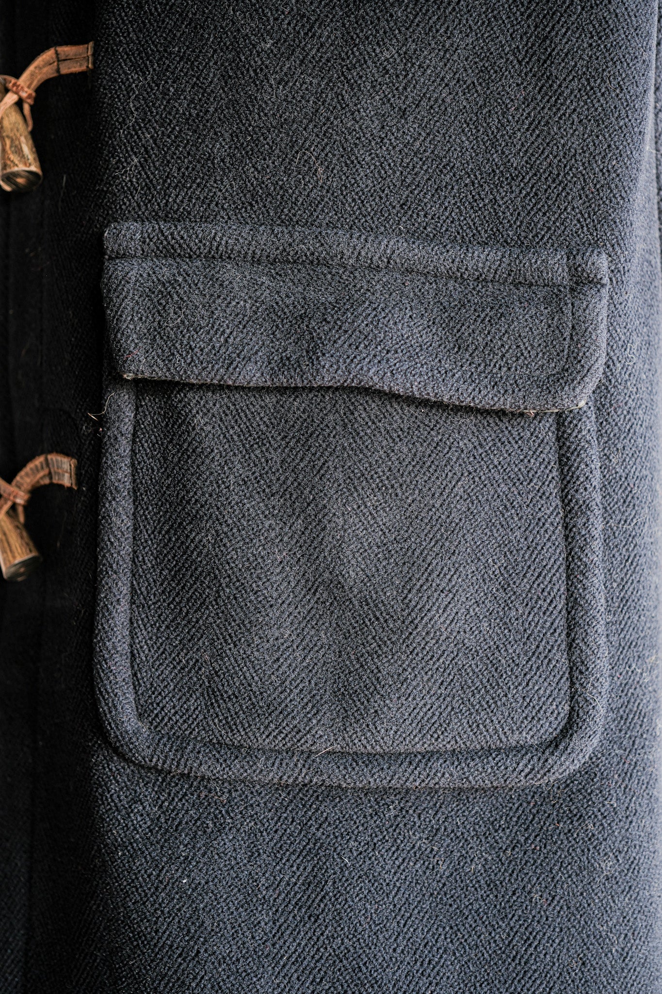 【~90's】Old INVERTERE HBT Wool Duffle Coat Size.40L "Moorbrook" "M.BARDELLI 別注"