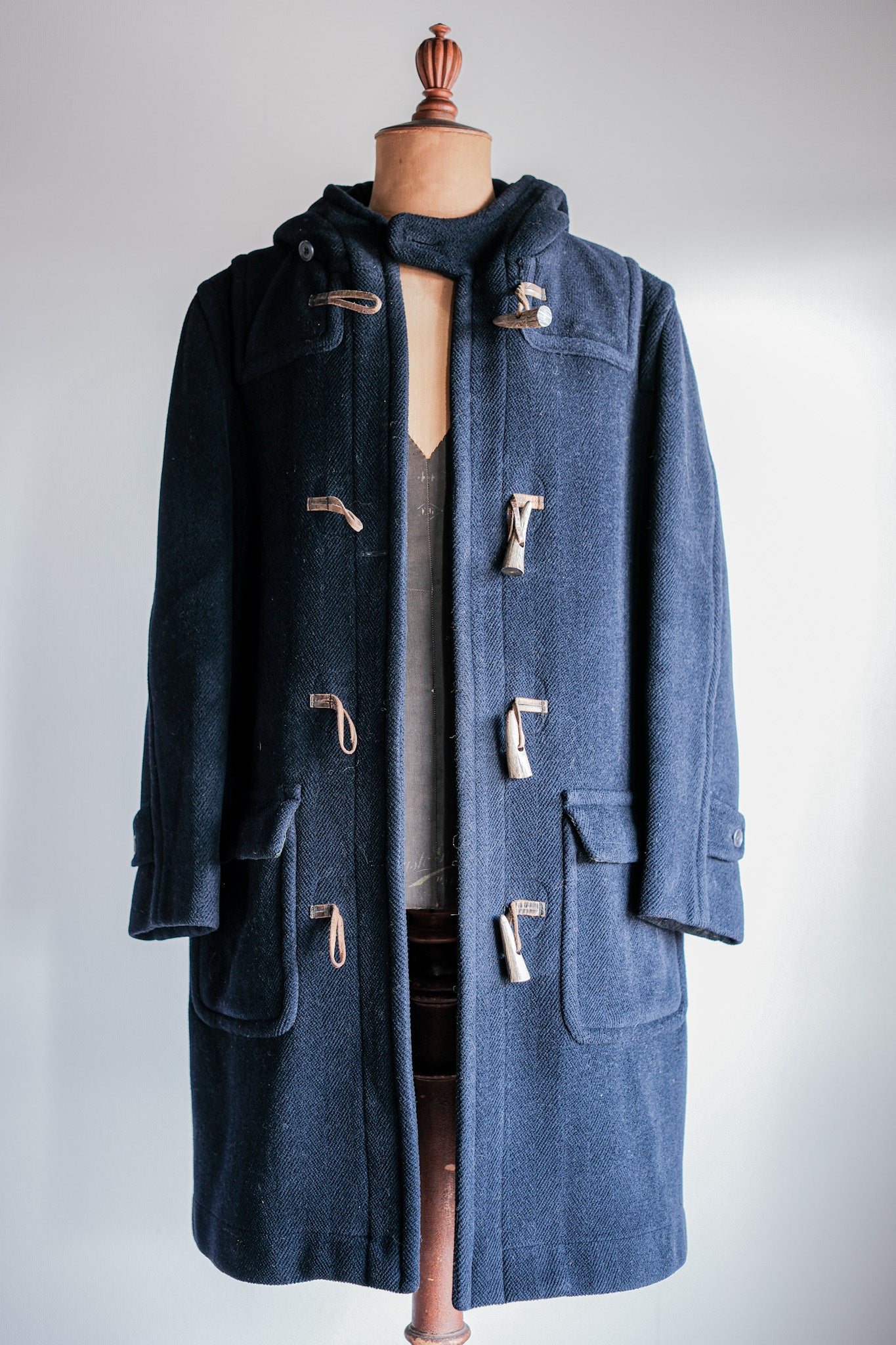 【~90's】Old INVERTERE HBT Wool Duffle Coat Size.40L "Moorbrook" "M.BARDELLI 別注"