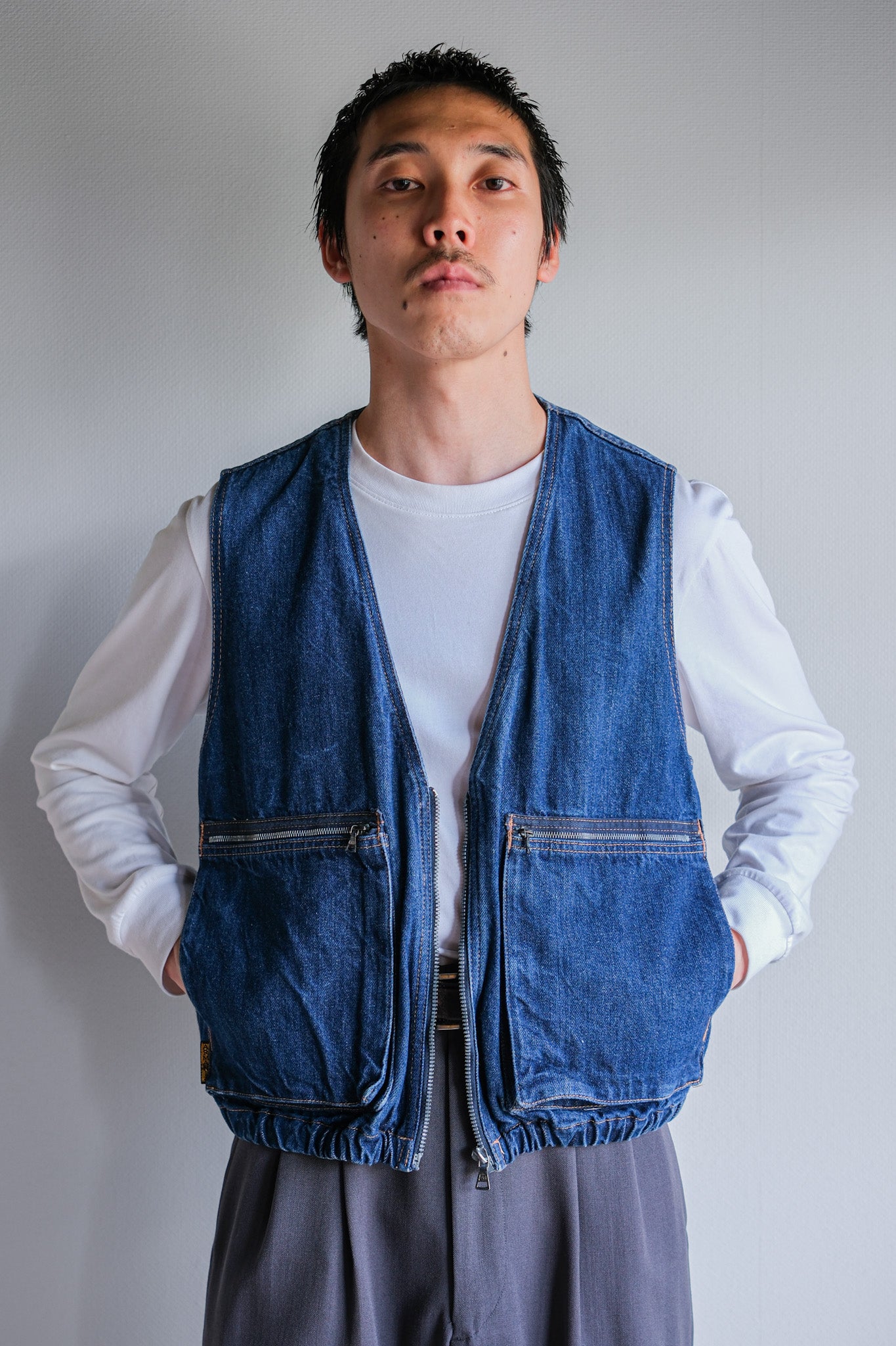 【~80's】Old EMPORIO ARMANI Denim Vest