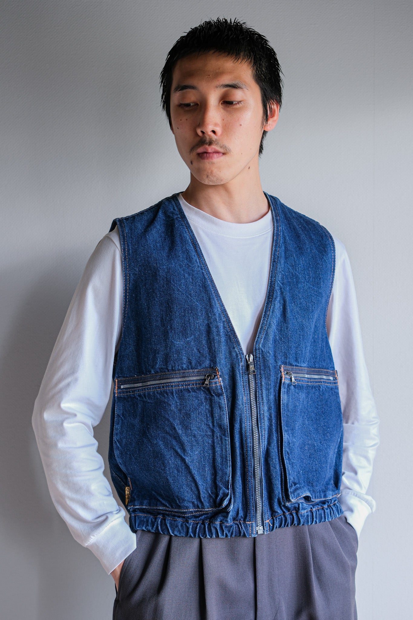 【~80's】Old EMPORIO ARMANI Denim Vest